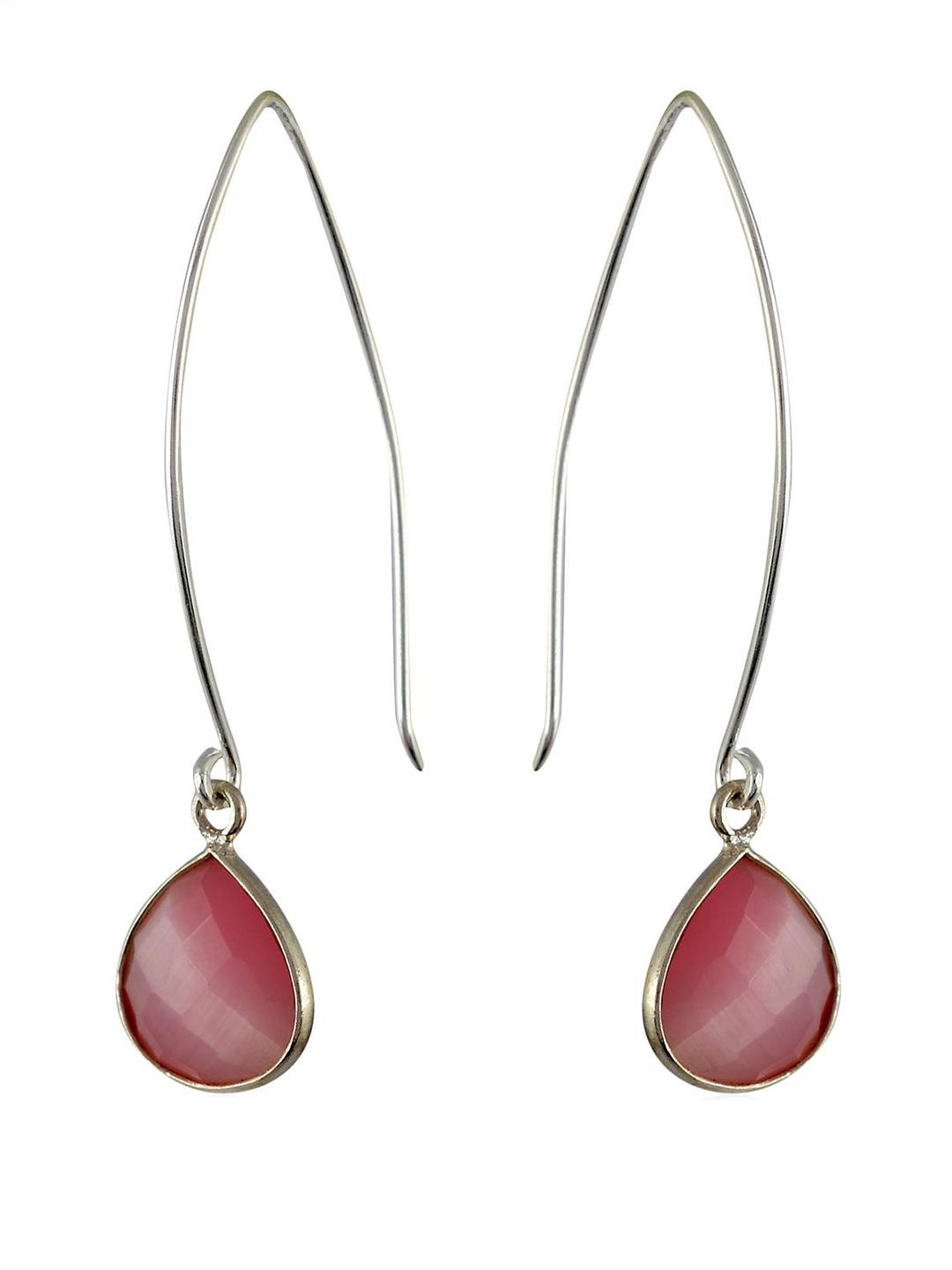 Silver Planets 925-92.5 Sterling Silver Monalisa Latest Ethnic Earrings for Women and Girls