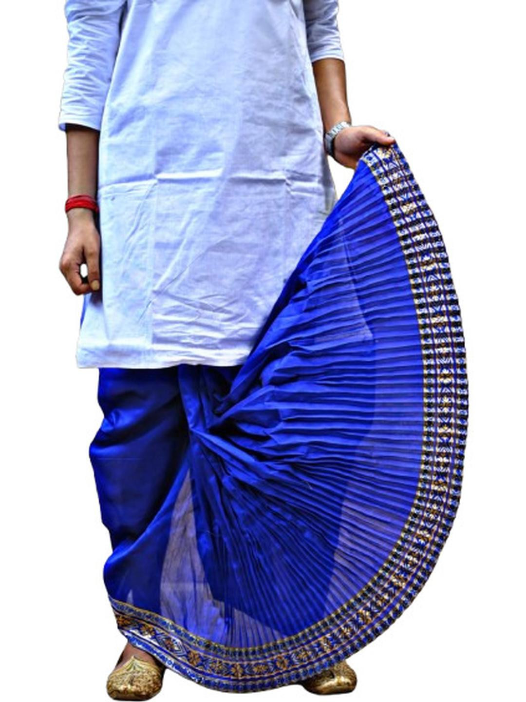 AMIT ONLINE Men Mour Puccho Dupion Silk Dhoti