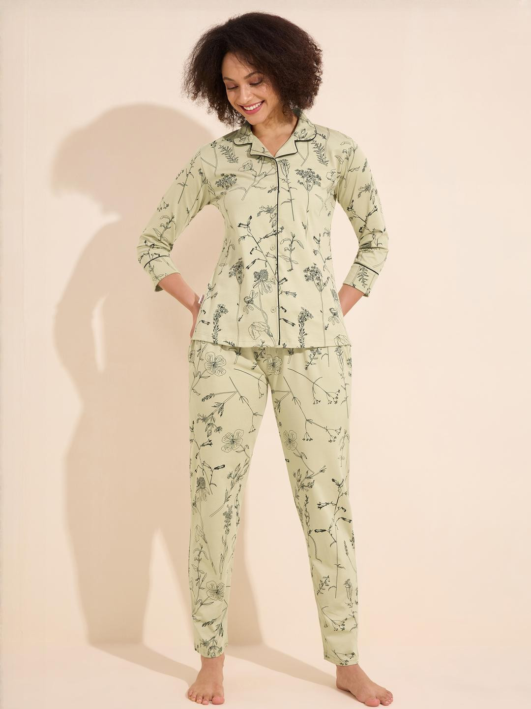 LOTIK Women's Cotton  Top & Payjama  Nightsuit  Set