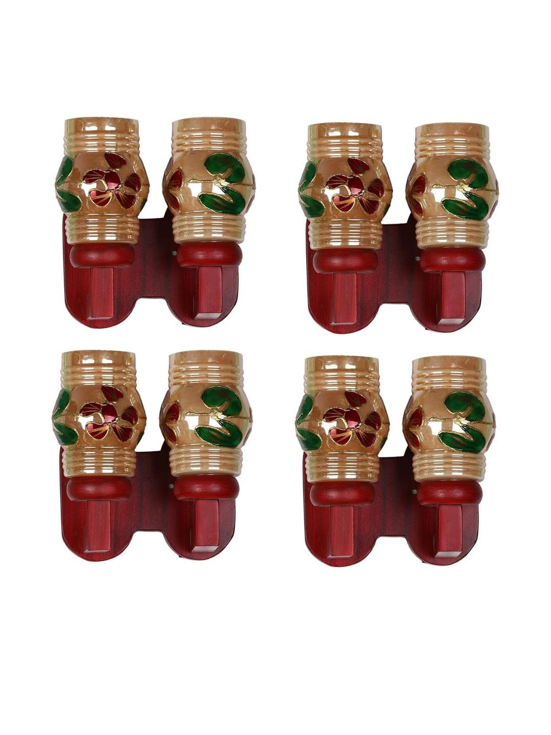 Somil Premium Designer Glass Wall / Night Lamp  Elegant & Stylish Dcor Accent for Modern Interiors, color- Cream, Size, 28 X 24 X 29.5 CM