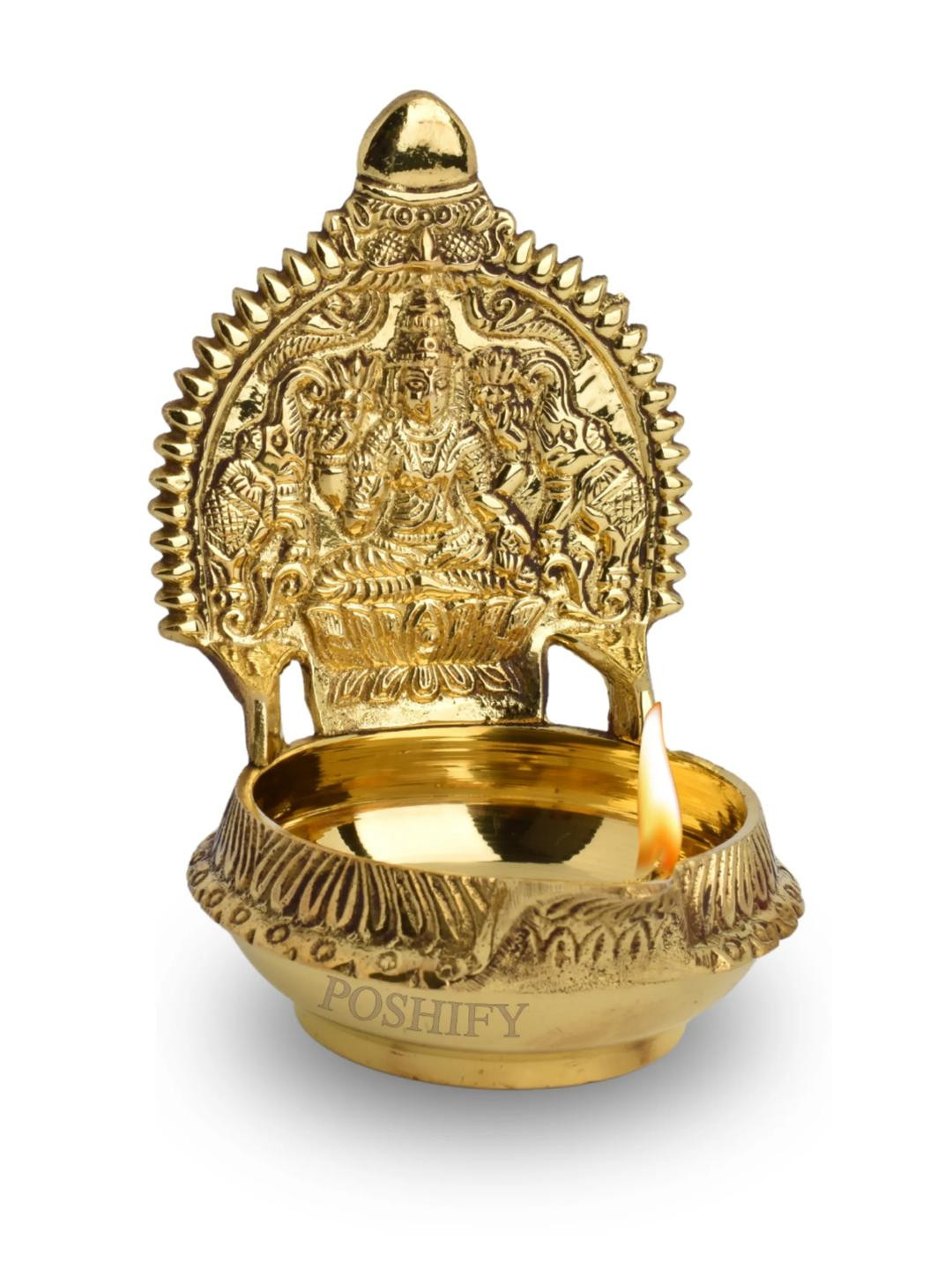 POSHIFY Brass Kuber Kamakshi Diya Pooja Essentials