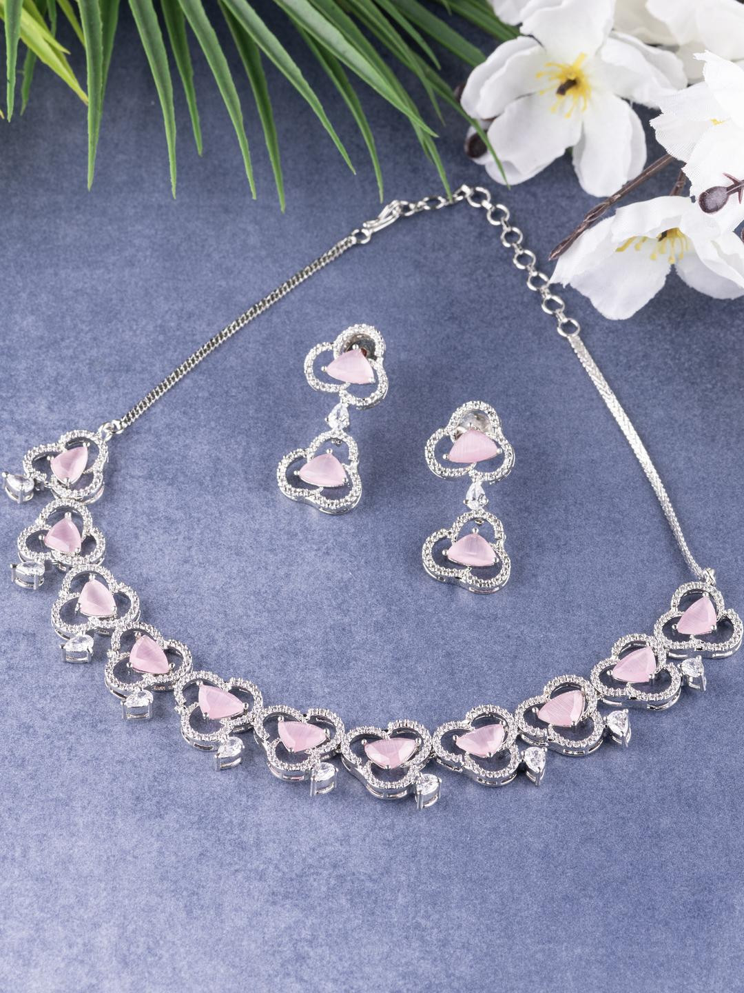 KAYRAH Silver Plated Necklace Set