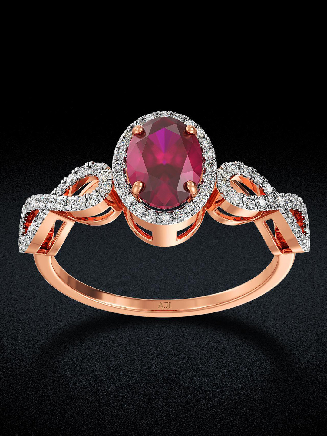 Joyalukkas Infinity Ruby Delight Diamond Ring