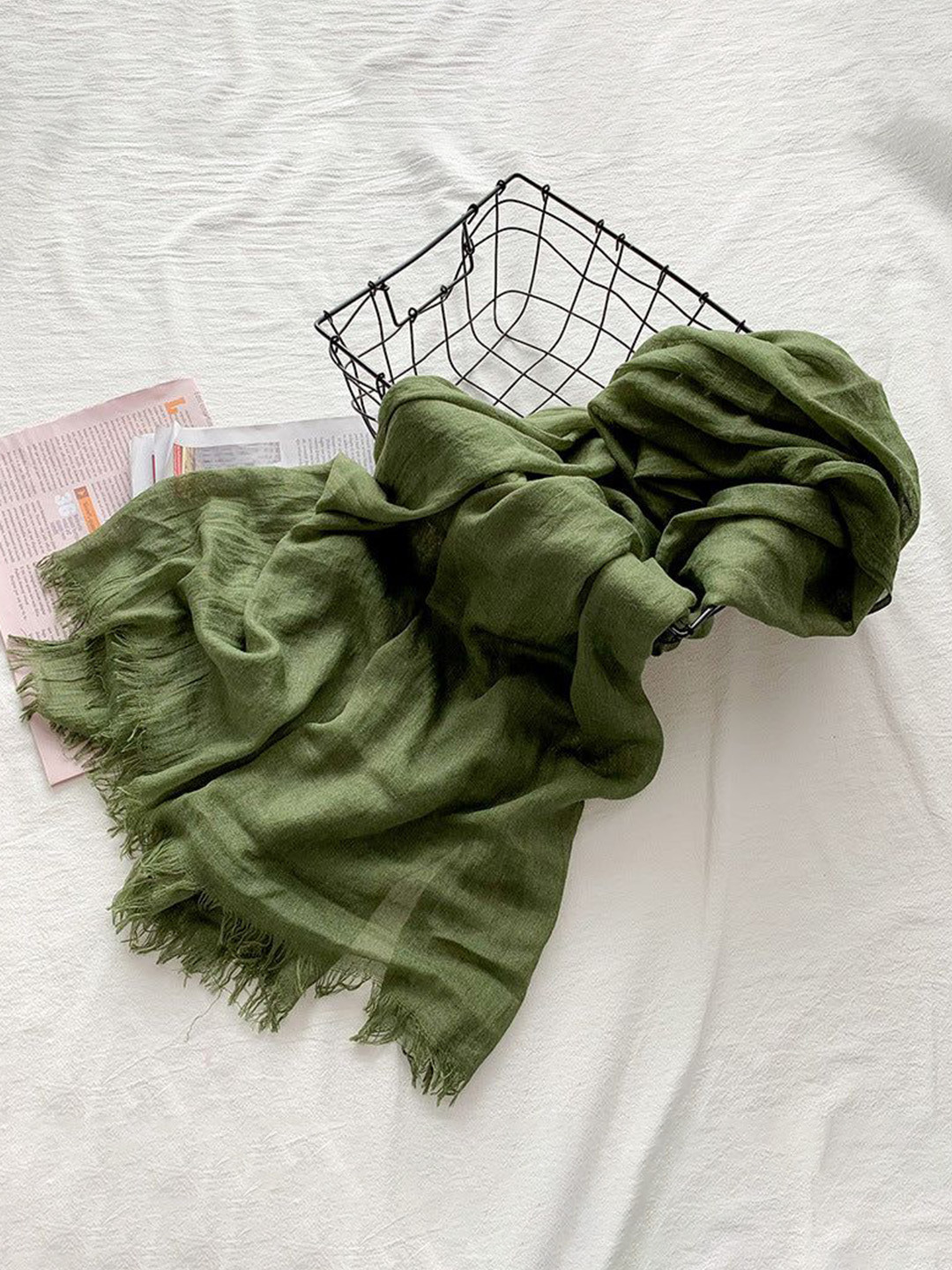 QUECY Women Soft Frayed Scarf