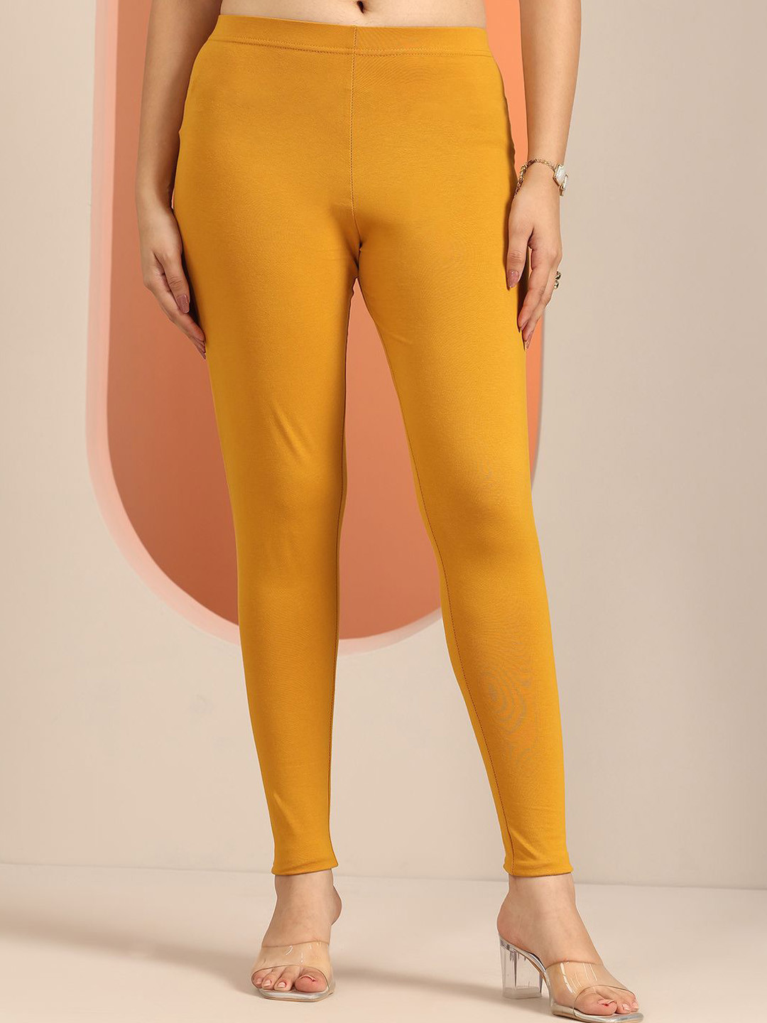 Gerua By Libas Cotton Mid-Rise Ankle-Length Leggings
