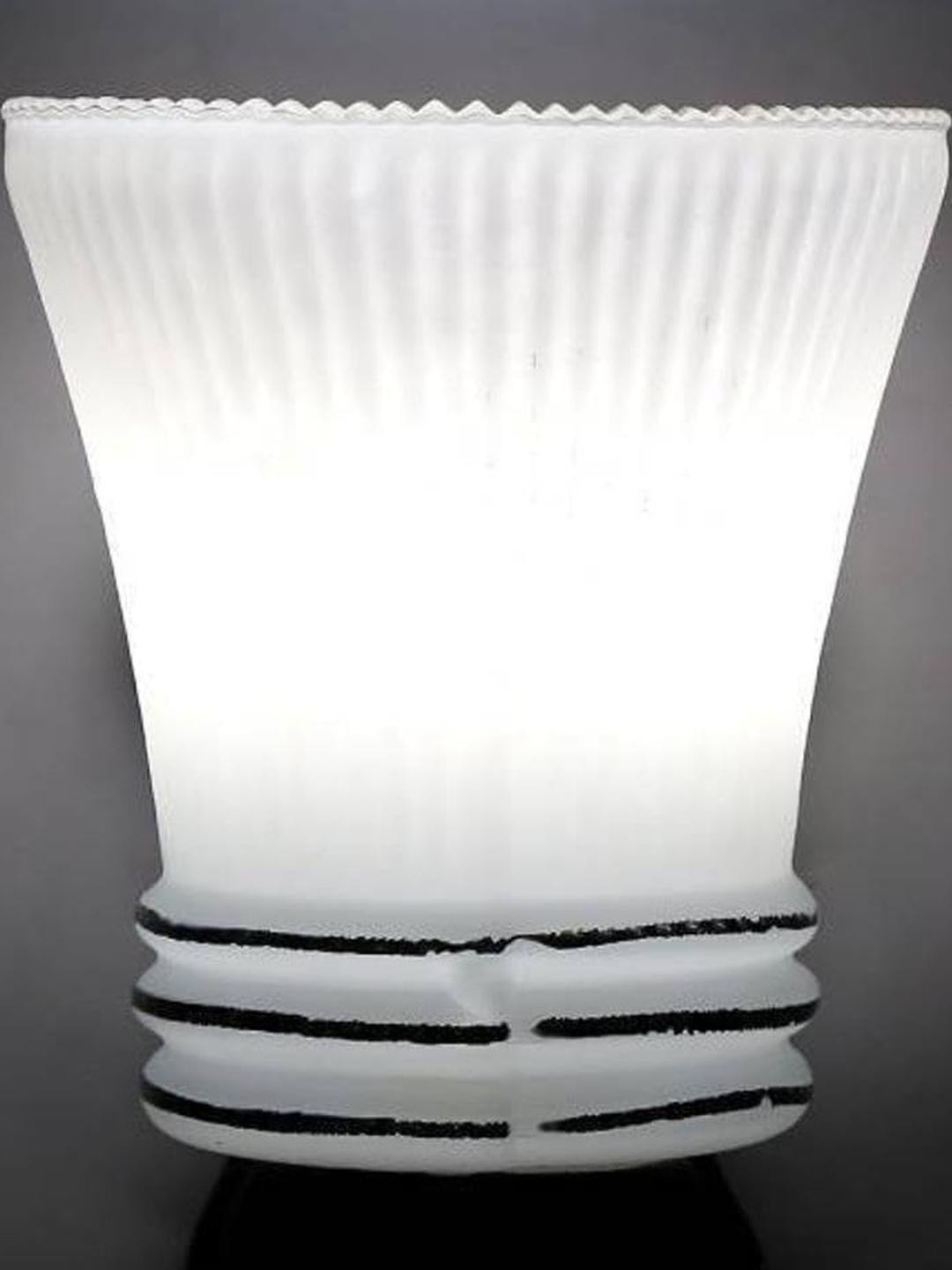 Somil Premium Designer Glass  Wall / Night  Lamp  Elegant  & Stylish Dcor Accent for Modern Interiors, color, White, Size:- 32 X 27 X 31 CM