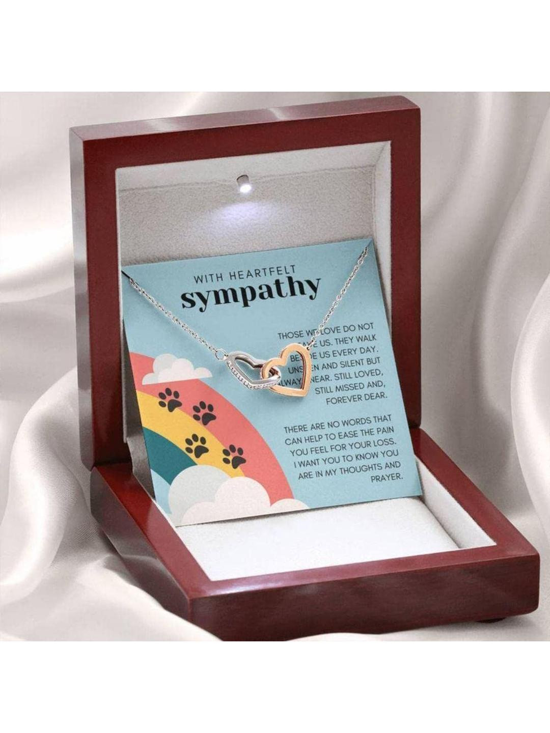 Sterling Silver Gift Memorials Necklace, Rainbow Bridge Memorial Gift: Cat Loss Gift, Pet Sympathy