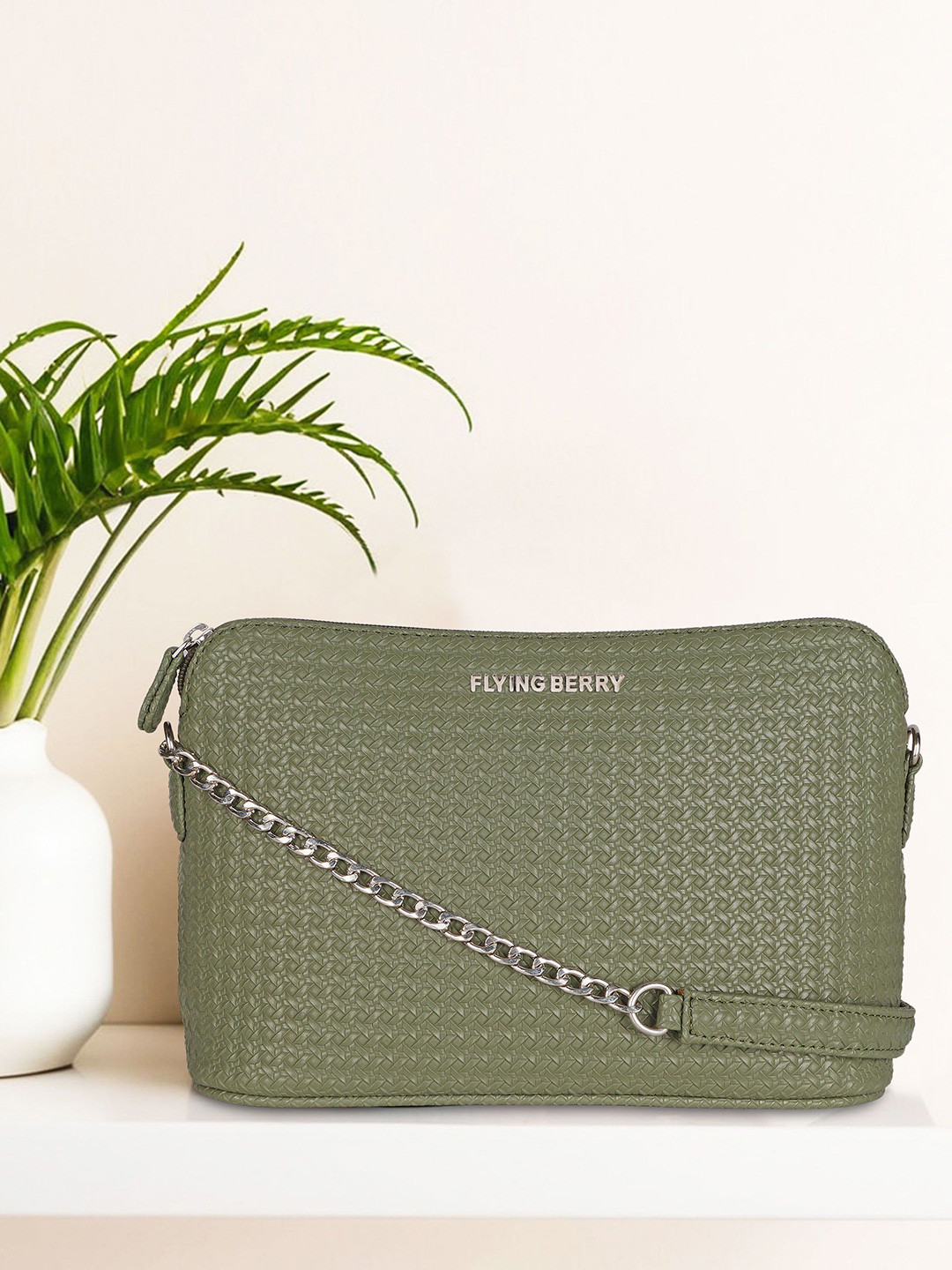 FLYING BERRY Textured Bucket Sling Bag