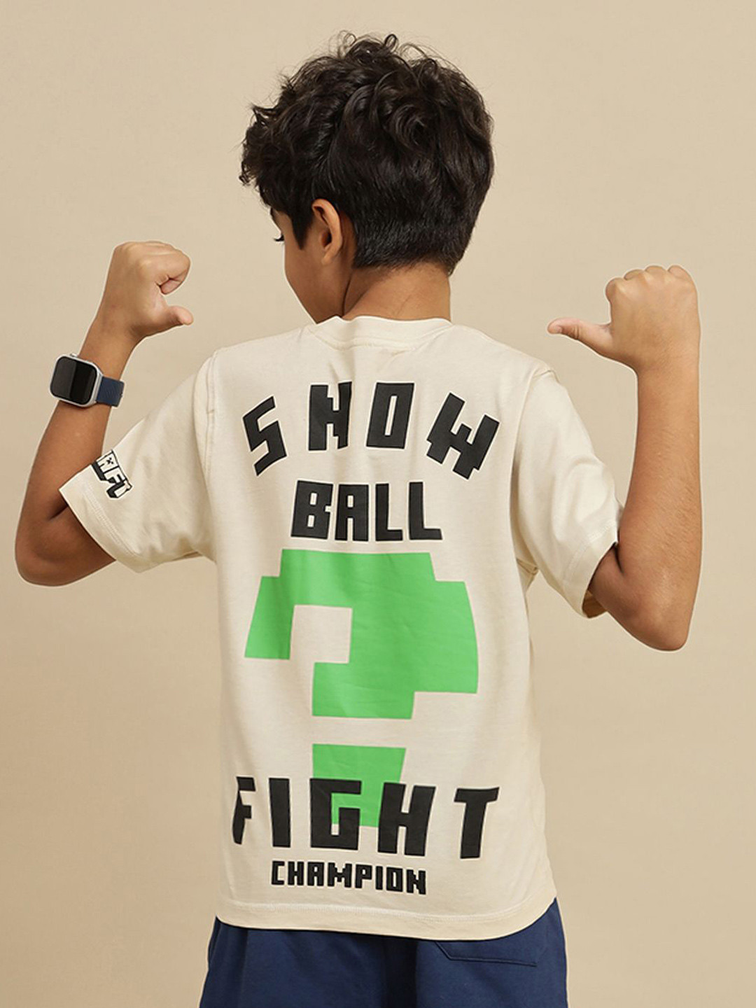 Kids Ville Boys Minecraft Printed Regular Fit Tshirt