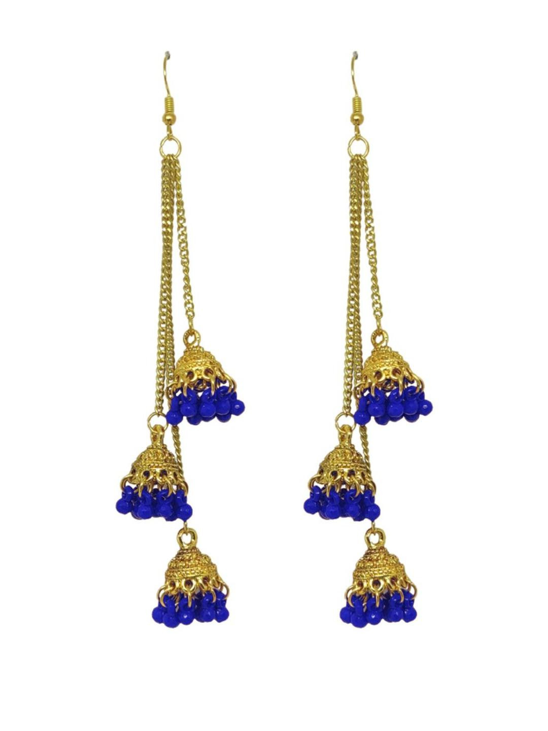 Weariton Women Blue Golden Long Chain