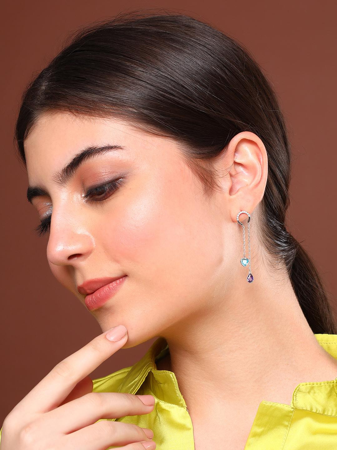 Beenth & Doneth Teardrop Sterling Silver Drop Earrings