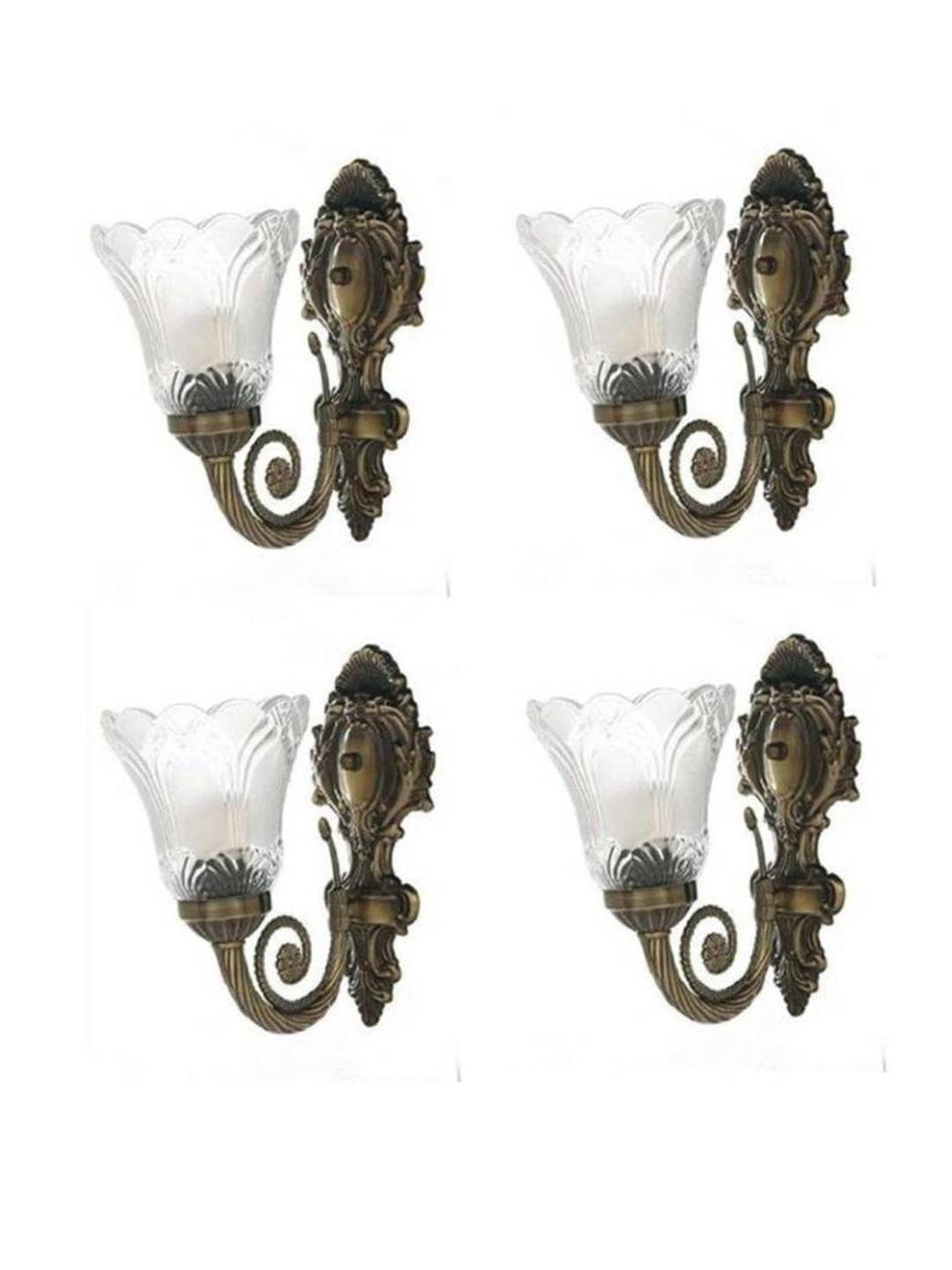 Somil Premium Designer Glass  Wall / Night  Lamp  Elegant  & Stylish Dcor Accent for Modern Interiors, color, White, Size:- 23.5 X 31.5 X 39 CM