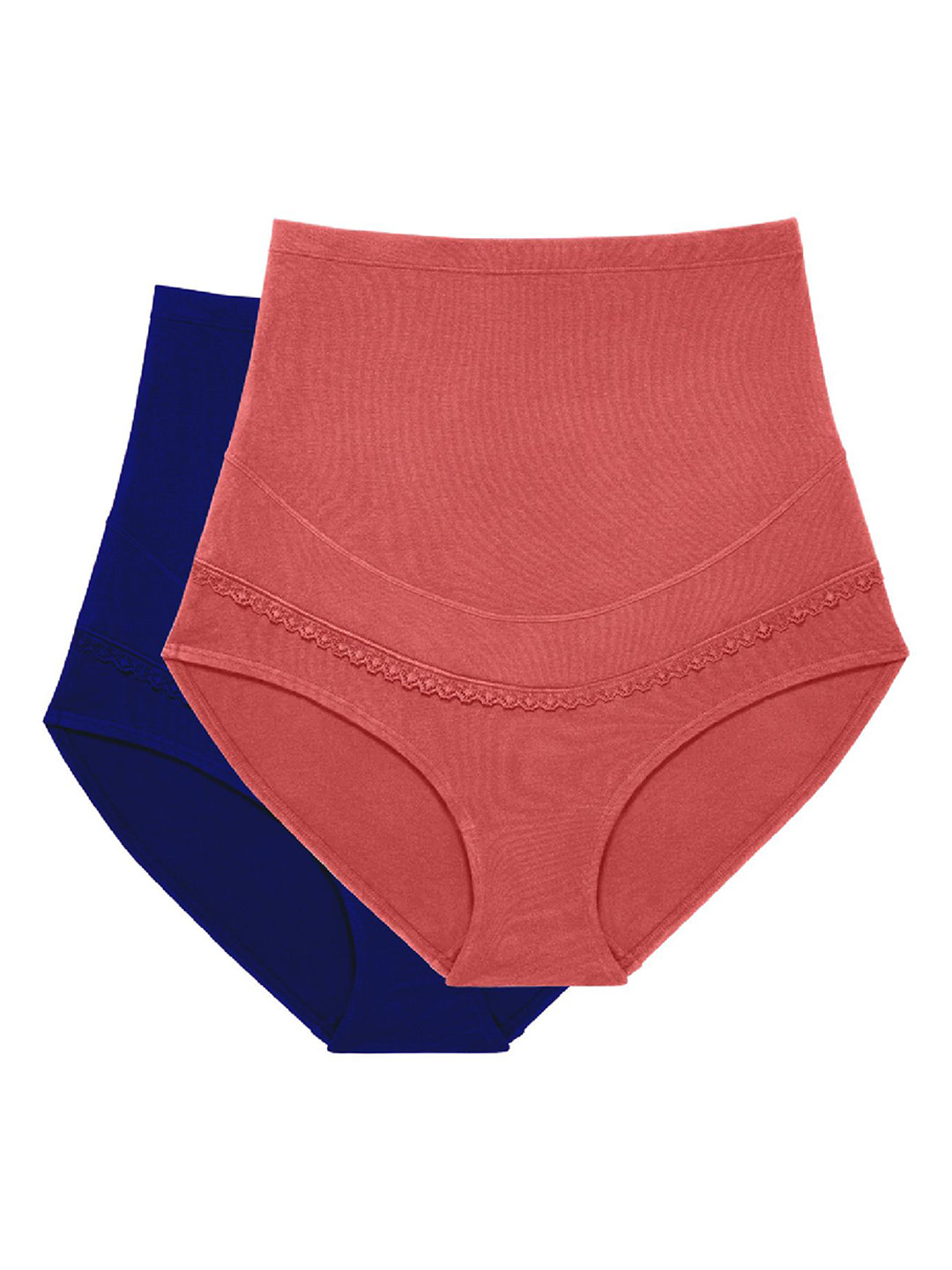 BLOSSOM Pack Of 2 Assorted High-Rise Maternity Briefs PREGGY Assorted M Pack of 2