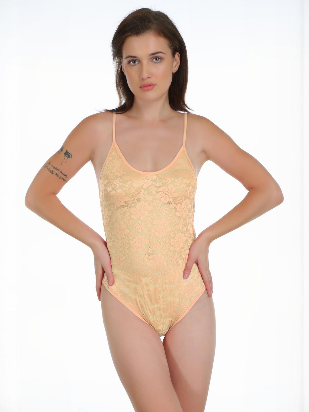 Women Black Net Lace Self-Design Baby Doll Hot Nighties Honeymoon Dress Newly Married Couples