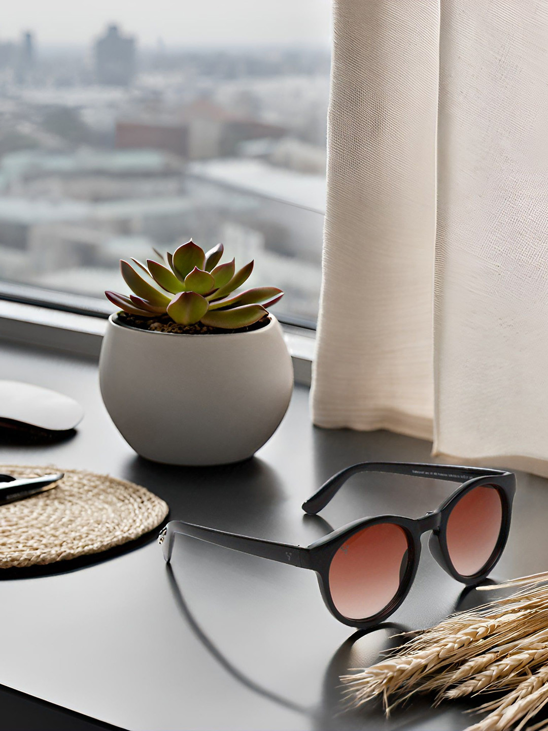 SUNNIES Unisex Round Sunglasses with UV Protected Lens SNS-016-C4(Q)