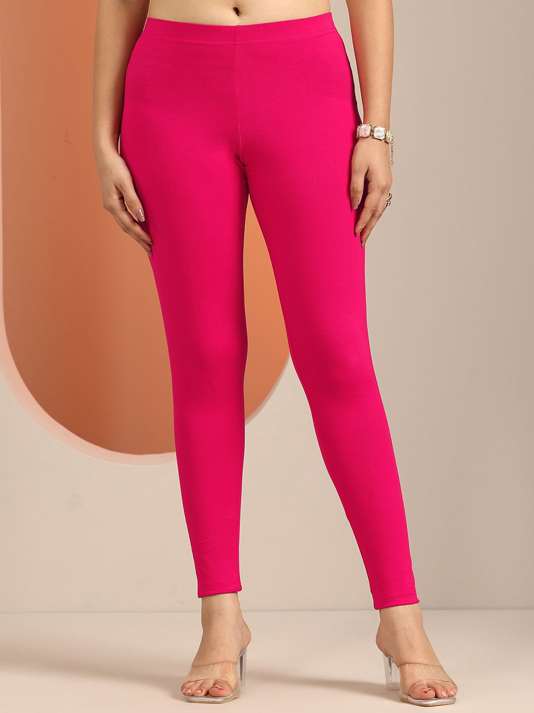 Gerua By Libas Cotton Mid-Rise Ankle-Length Leggings