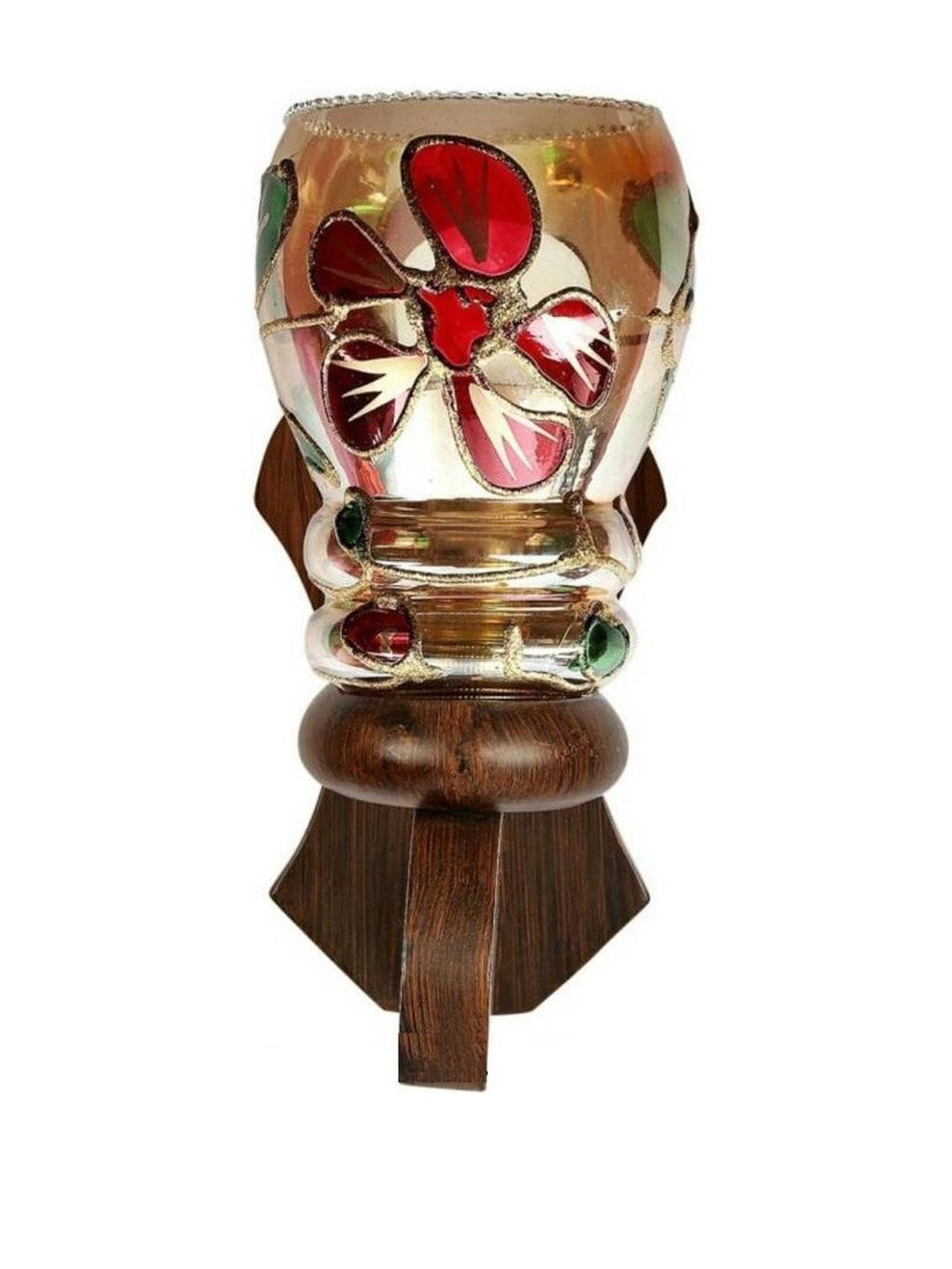 Somil Premium Designer Glass  Wall / Night  Lamp  Elegant  & Stylish Dcor Accent for Modern Interiors, color, Multicolor, Size:- 19.5 X 24 X 30.5 CM