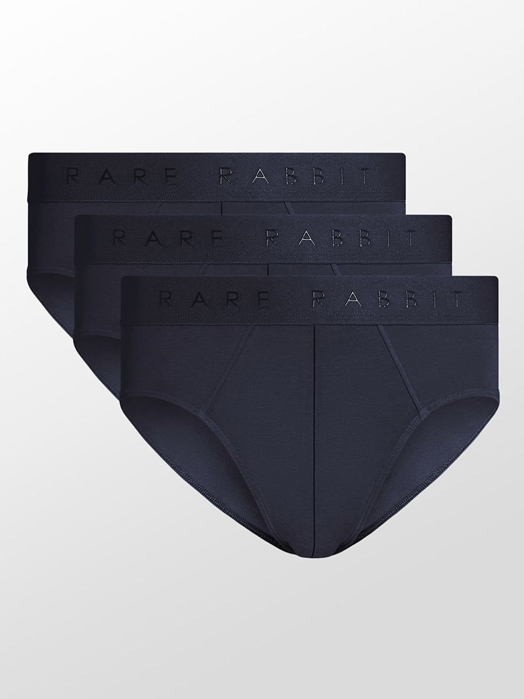 RARE RABBIT Pack Of 3 Near Primary Basic Briefs NEAR PRIMARY NAVY
