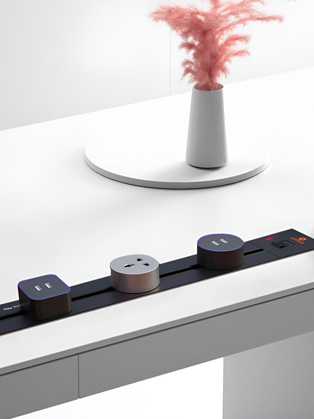 ADIVAA Sliding Socket Track Wall Extension