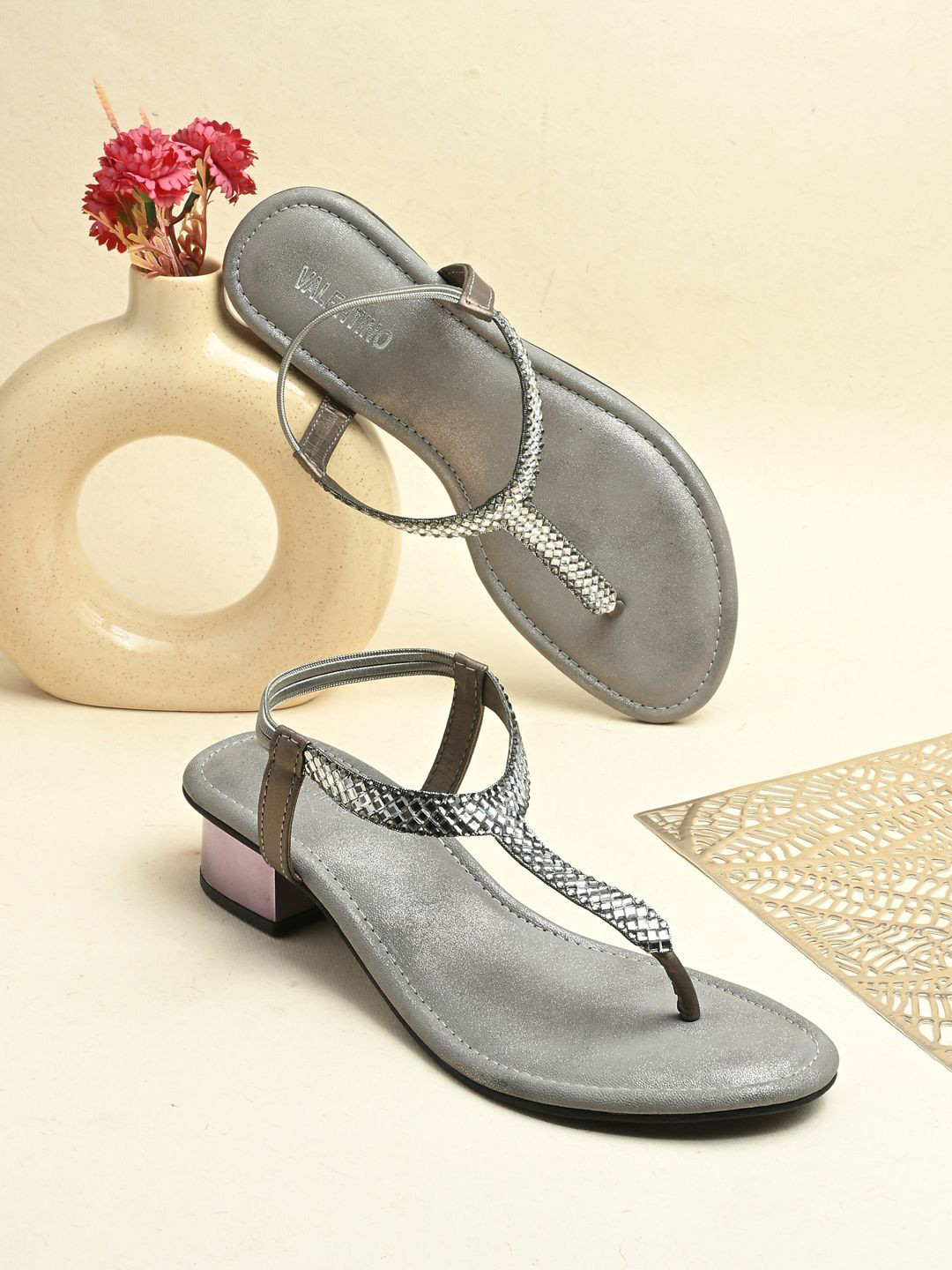 Valentino Women Embellished T-Strap Flats