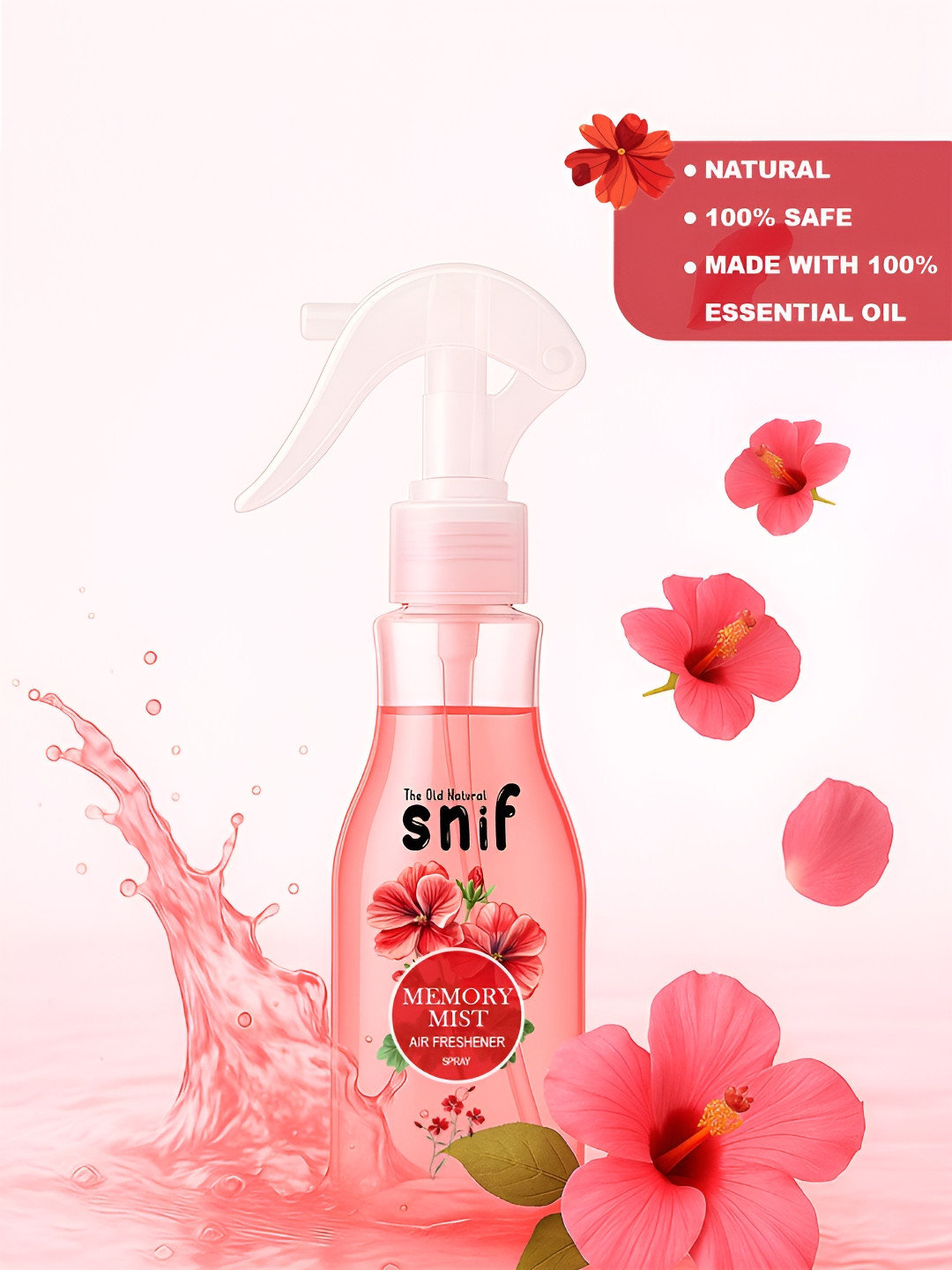 The Old Natural Pink Memory Mist Long Lasting Fragrance Air Freshener- 200ml