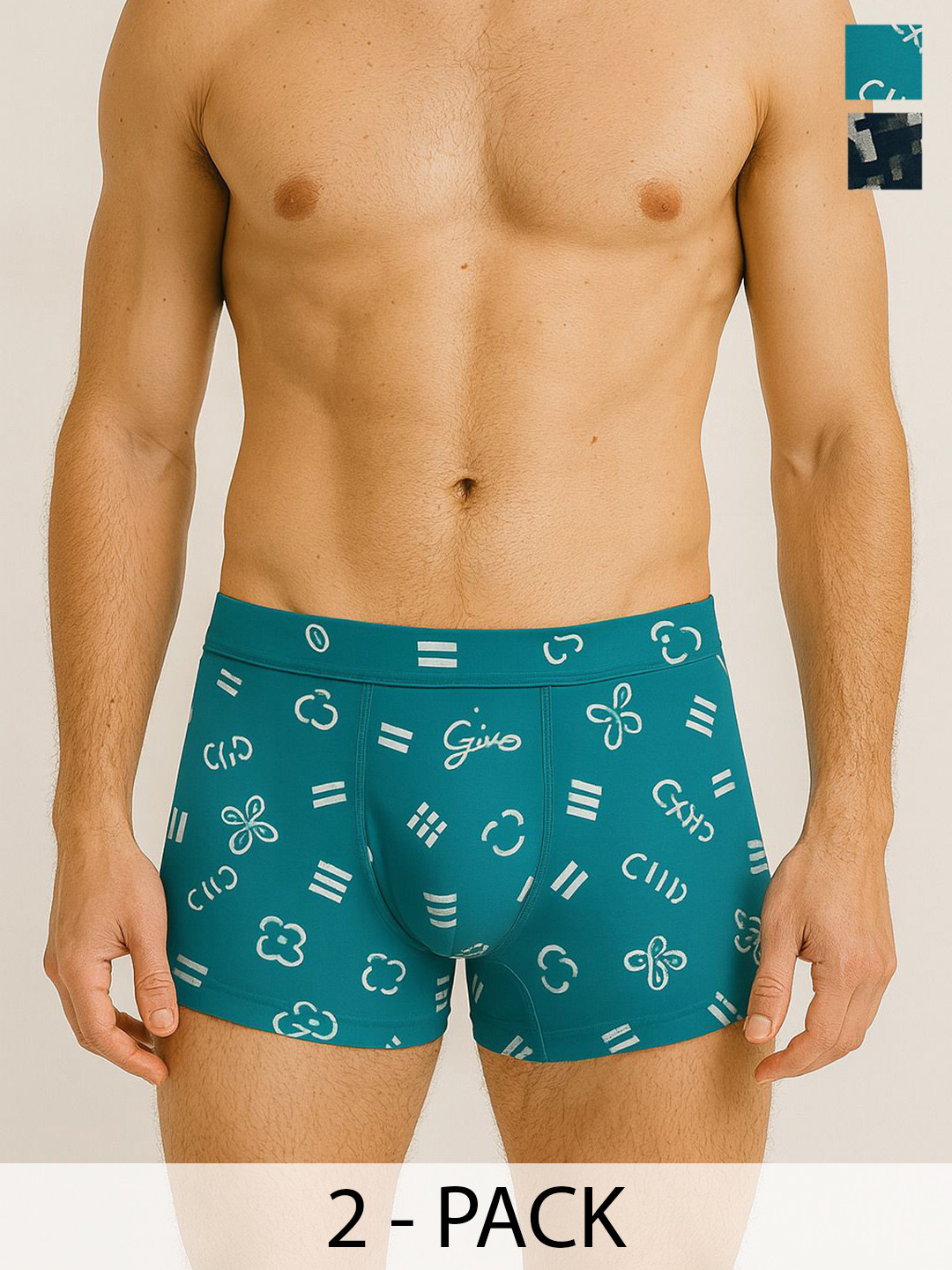 DISPENSER Pack Of 2 Printed Breathability Trunks PACK OF 2-MESH-M3-M4-S