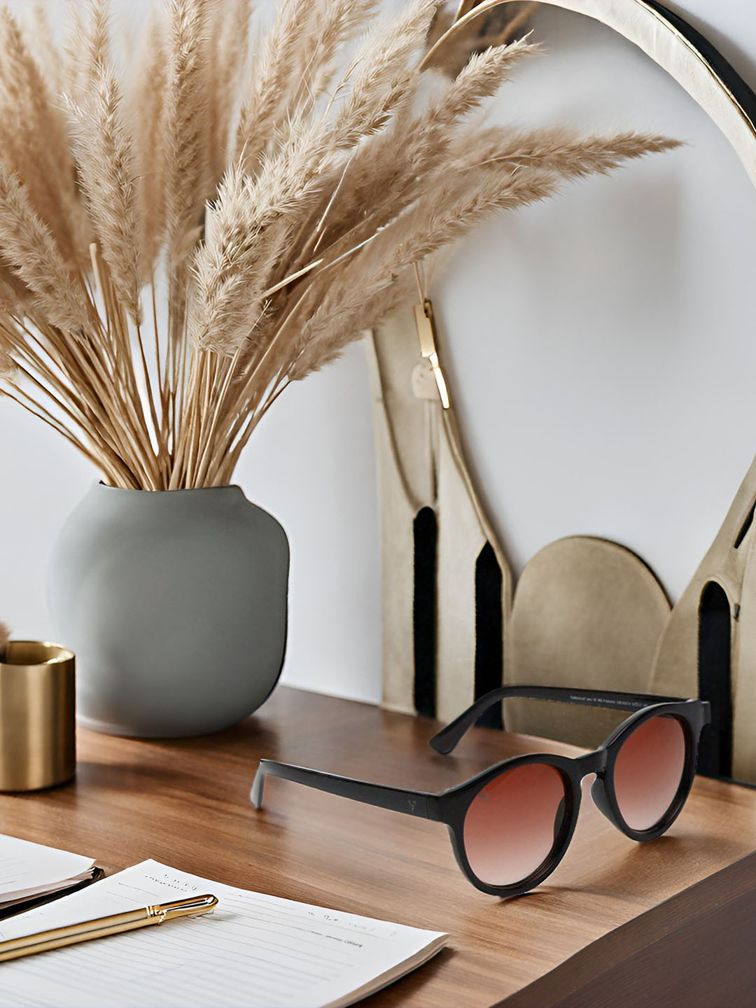 SUNNIES Unisex UV Protected Lens Round Sunglasses SNS-016-C4(P)-Gradient.Orange