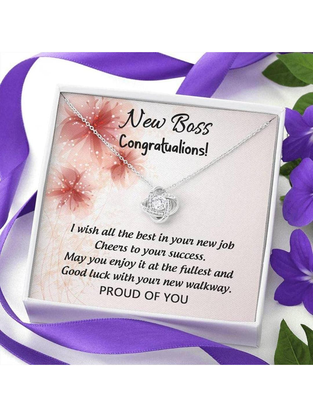 Sterling Silver Gift New Boss Necklace Gift, Gift For New Boss, Lady Boss, Congratulations
