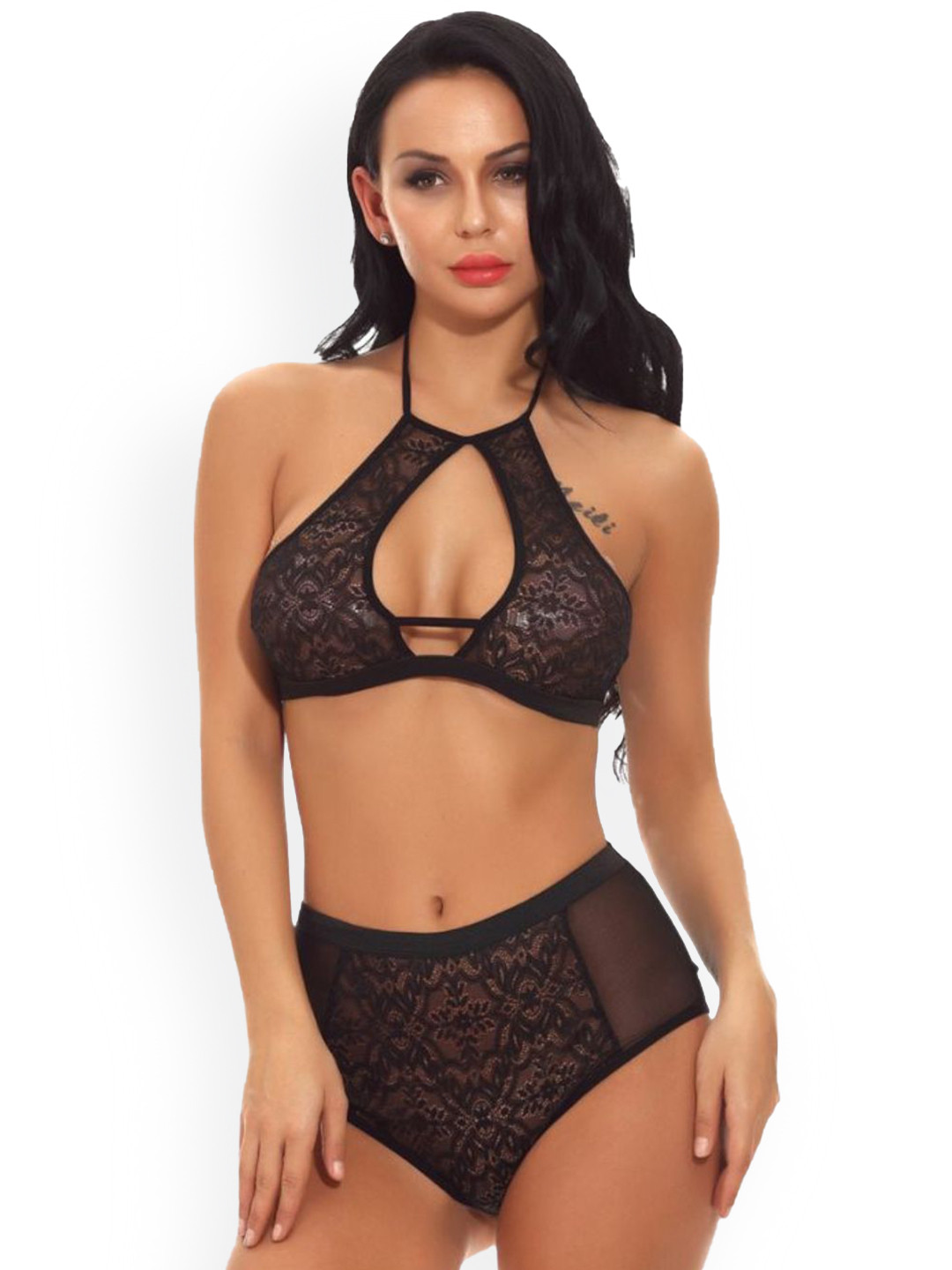 LoveAasan Self-Designed Non-Padded Lingerie Set LS-06110-S-BK