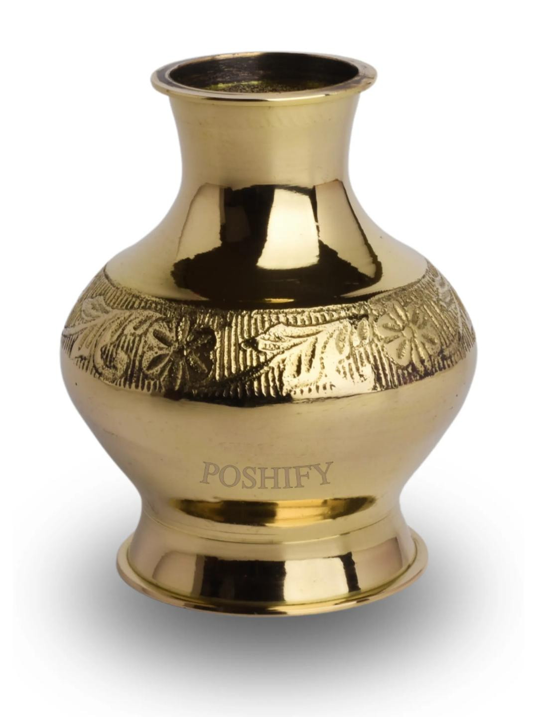 POSHIFY Brass Water Pot Pooja Essentials