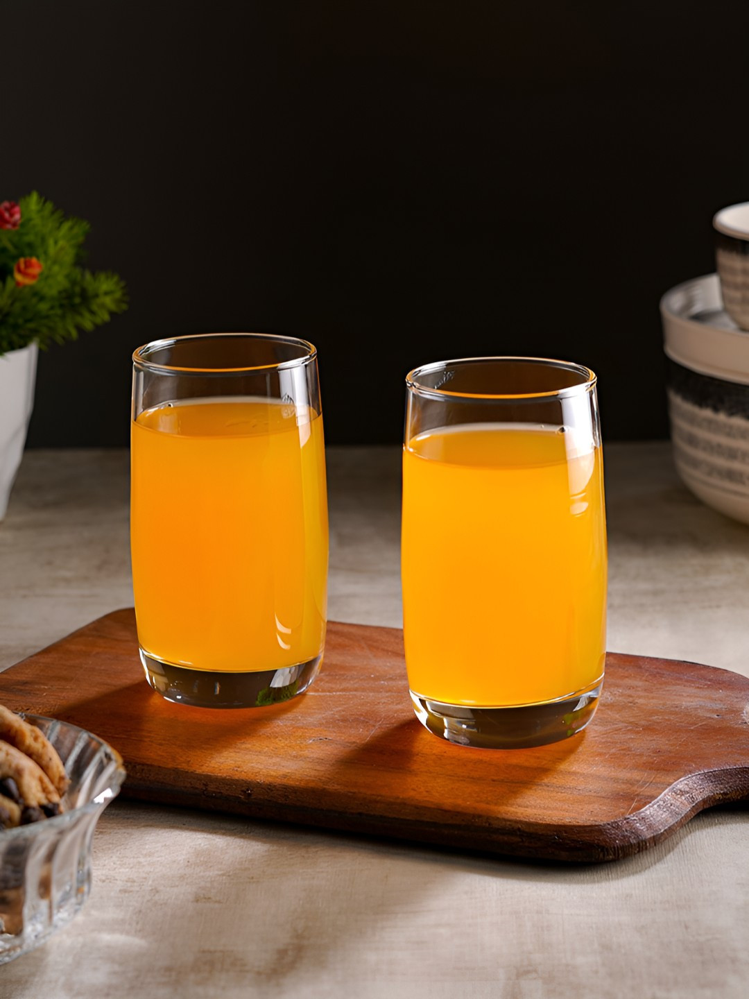 ceradeco Transparent 6 Pieces Dishwasher And Microwave Safe Water Glasses 290 ML