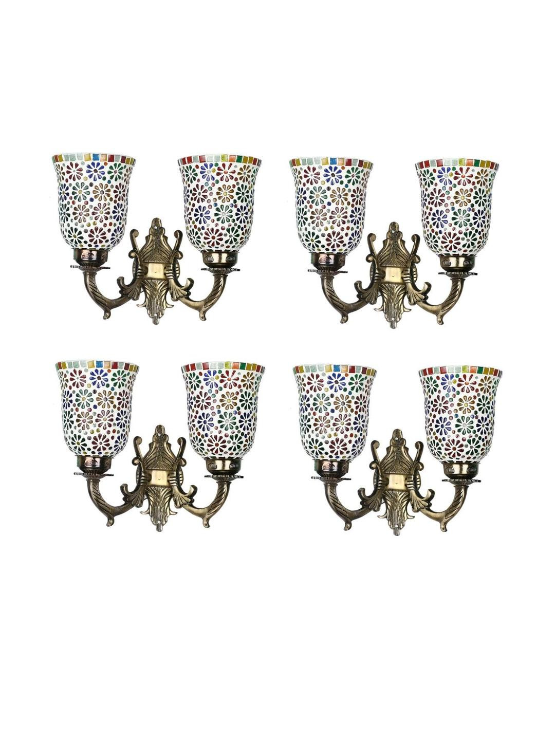 Somil Premium Designer Glass Wall / Night Lamp  Elegant & Stylish Dcor Accent for Modern Interiors, color- Multicolor- Size, 23 X 30.5 X 36 CM