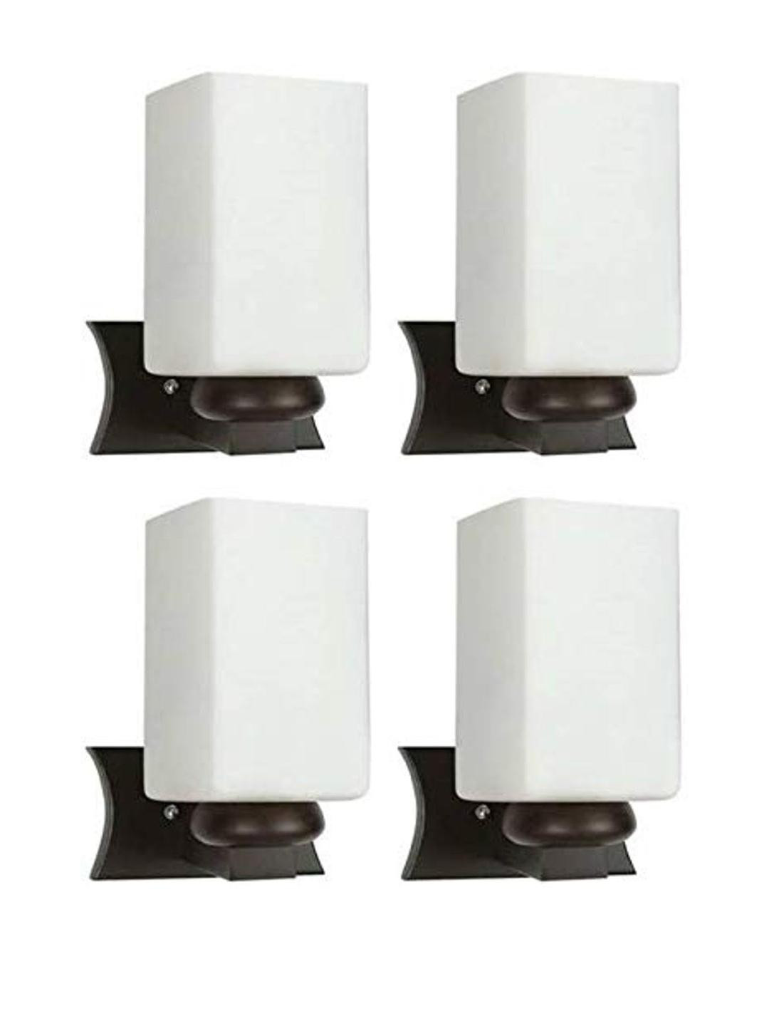 Somil Premium Designer Glass  Wall / Night  Lamp  Elegant  & Stylish Dcor Accent for Modern Interiors, color, White, Size:- 22 X 25 X 33 CM