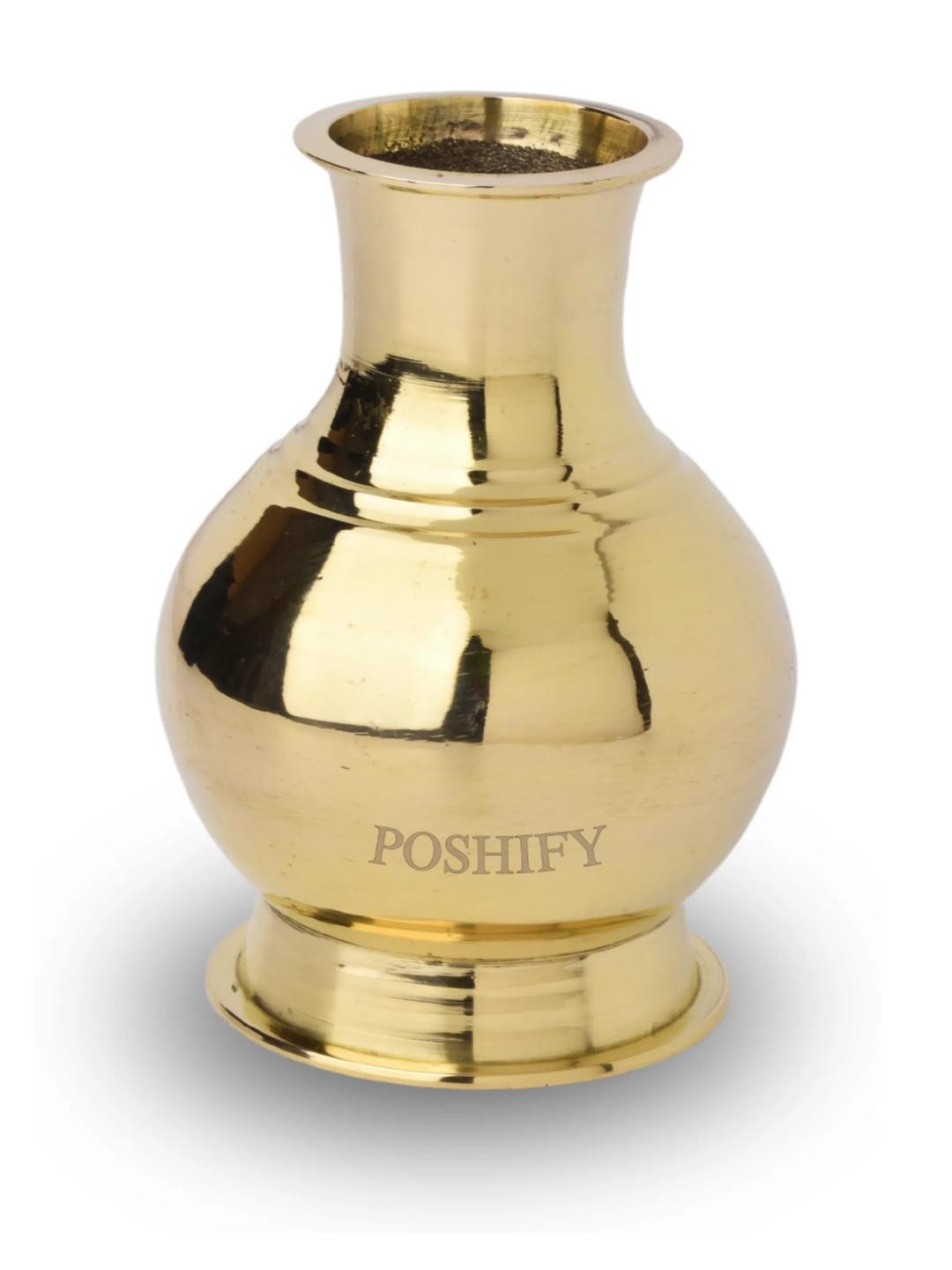 POSHIFY Brass Water Pot Pooja Essentials