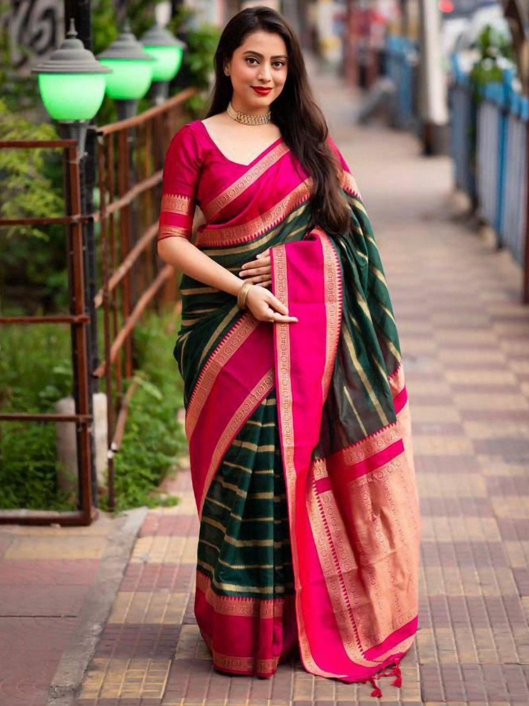Lookmark Woven Design Zari KanjeevaramSaree