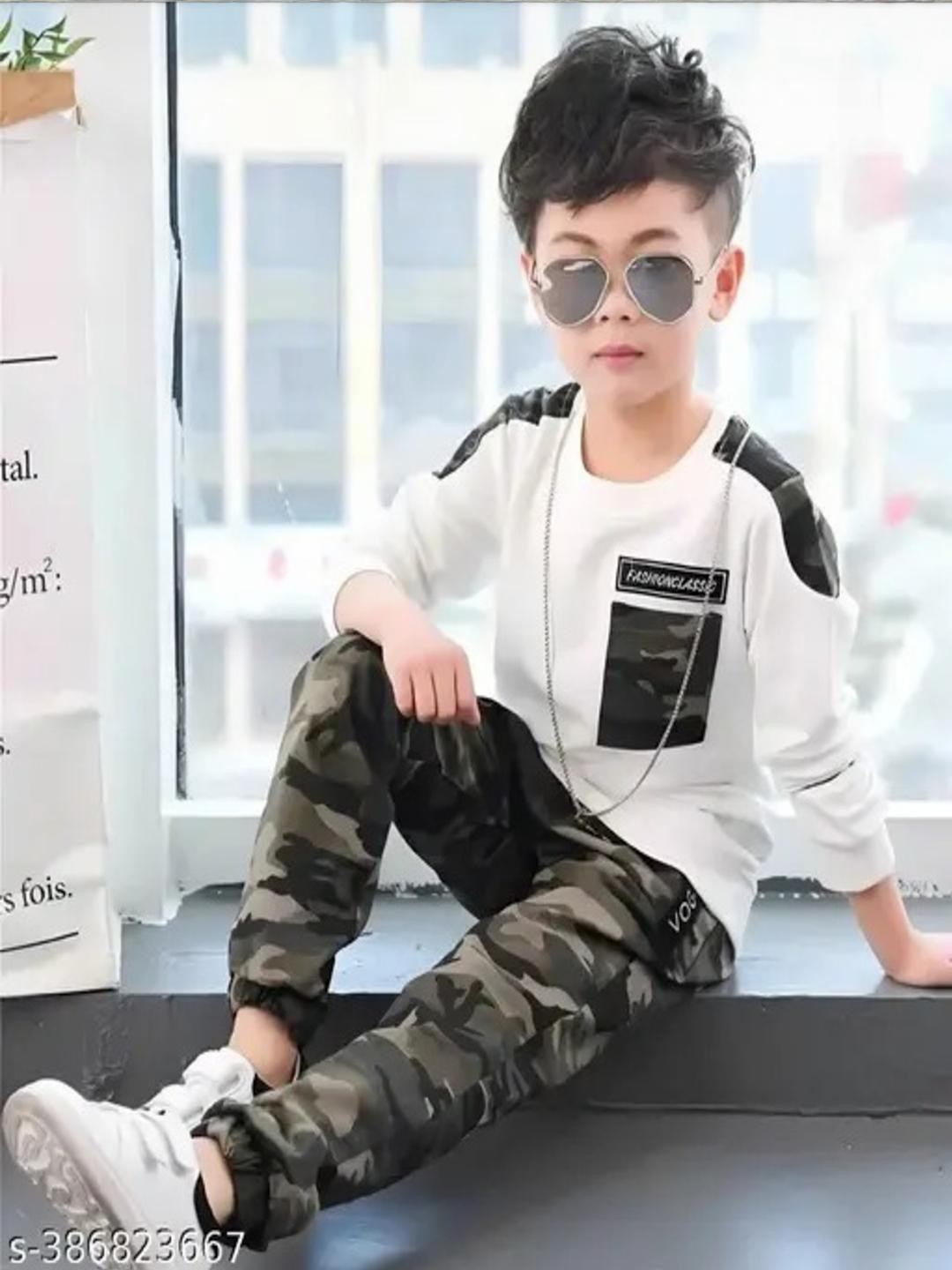 BLOOD PANTHER Kids-Unisex Cotton Blend Clothing Set