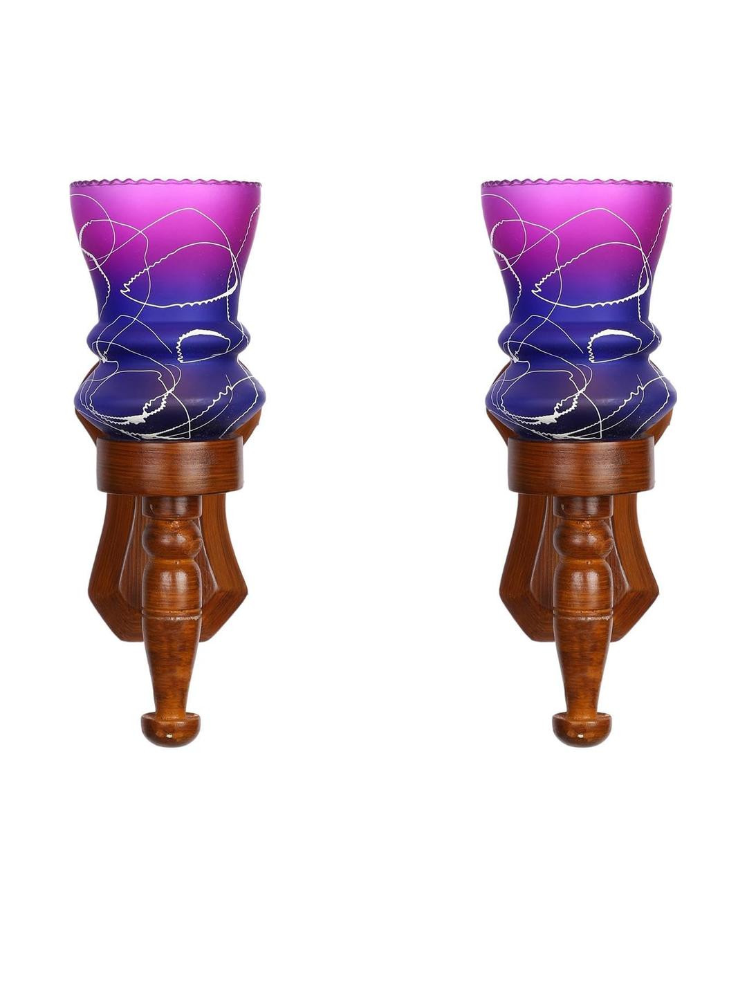 Somil Premium Designer Glass Wall / Night Lamp  Elegant & Stylish Dcor Accent for Modern Interiors, color- Pink, Firozi, White, Size, 19.5 X 24 X 32.5 CM