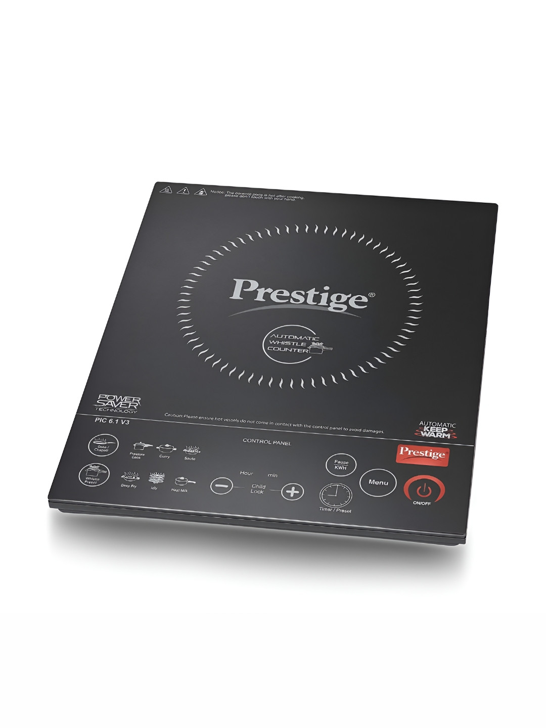 Prestige PIC 6.1 V3 Black Induction Cooktop - 2200 W