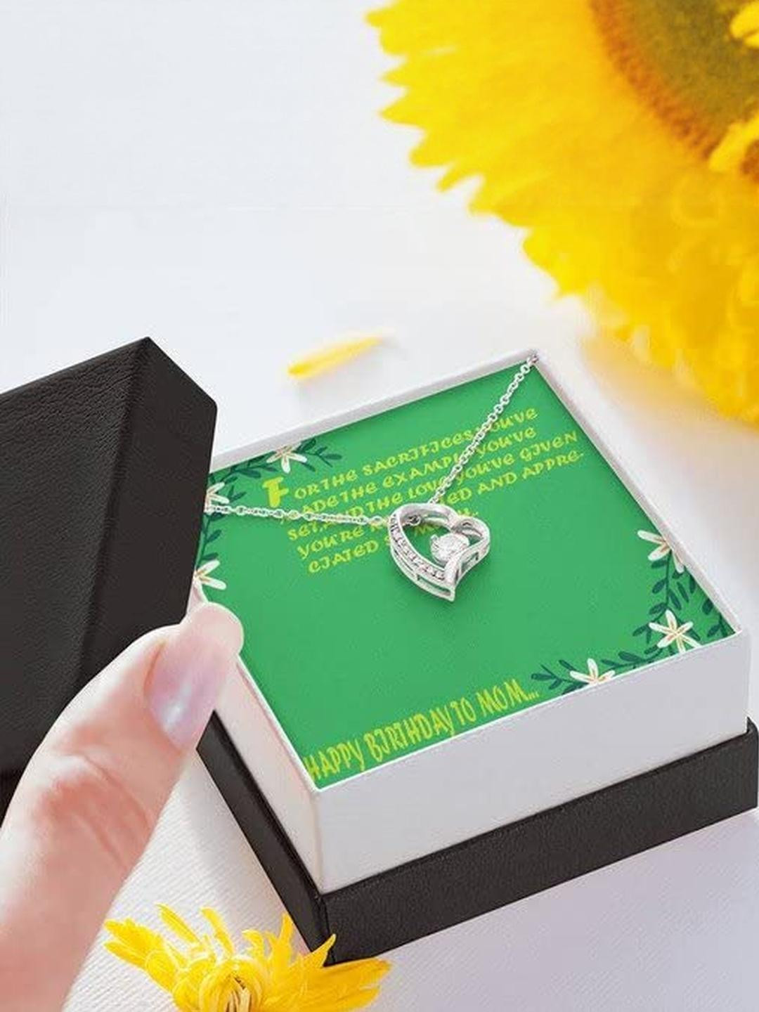 Sterling Silver Gift MOM NECKLACE, FOR THE SACRIFICES YOU VE MADE FOREVER LOVE NECKLACE GIFT FOR MO