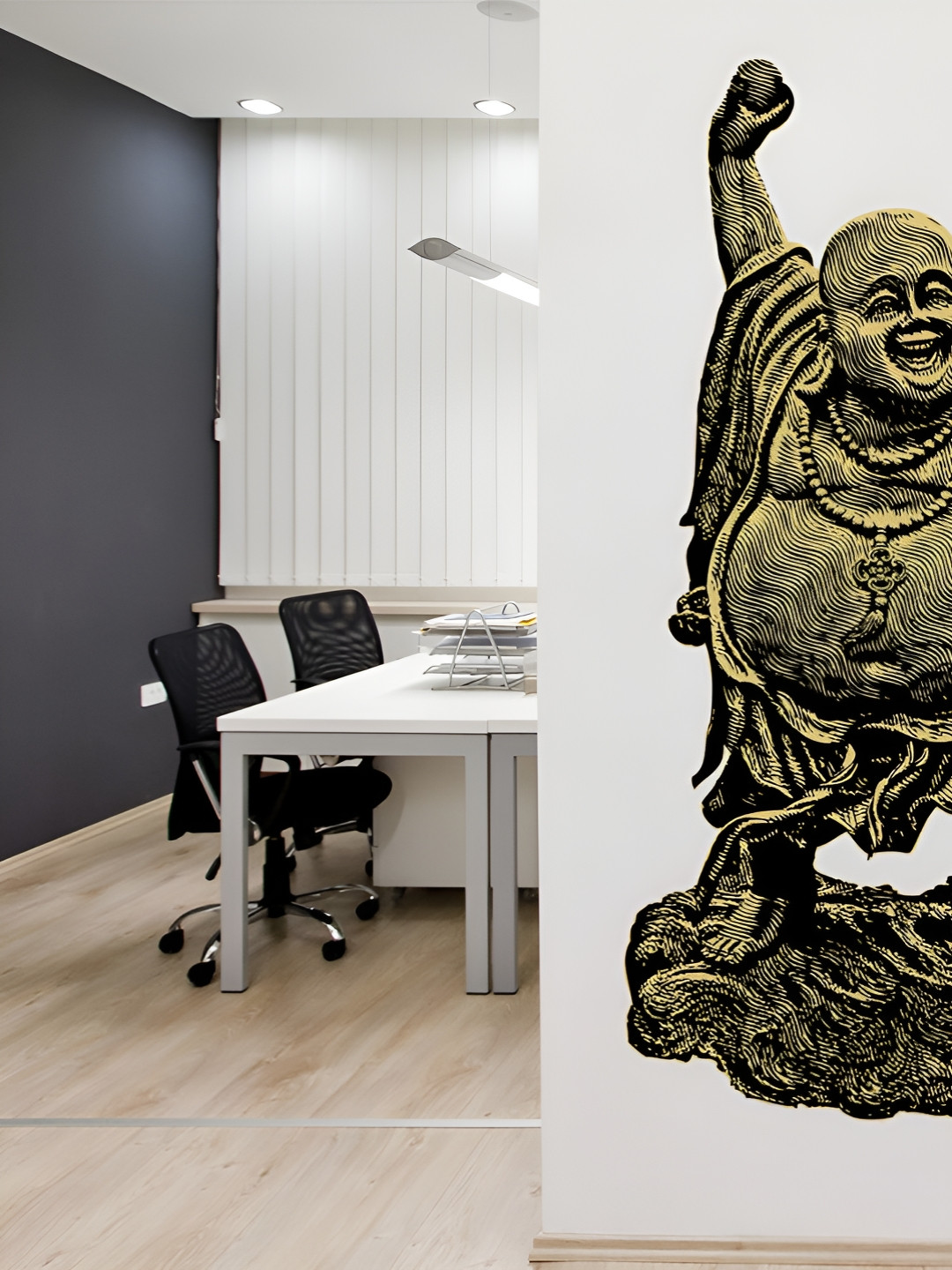 LANSTICK Green Printed Gubera Wallsticker