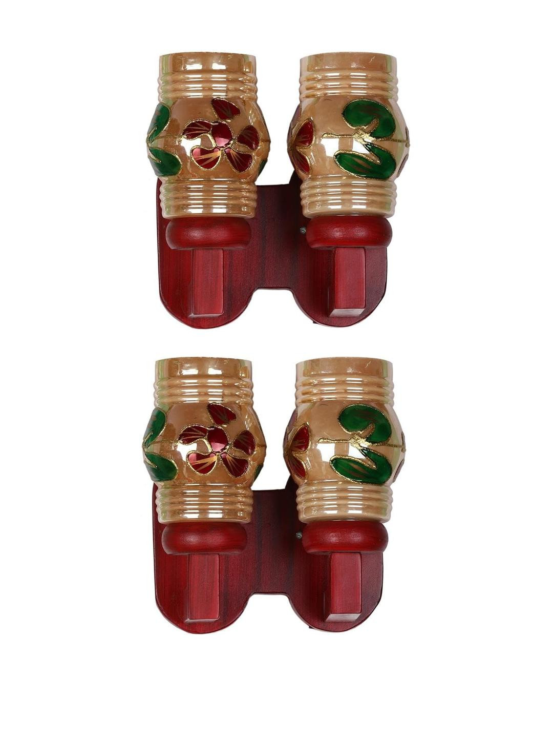 Somil Premium Designer Glass Wall / Night Lamp  Elegant & Stylish Dcor Accent for Modern Interiors, color- Cream, Size, 28 X 24 X 29.5 CM