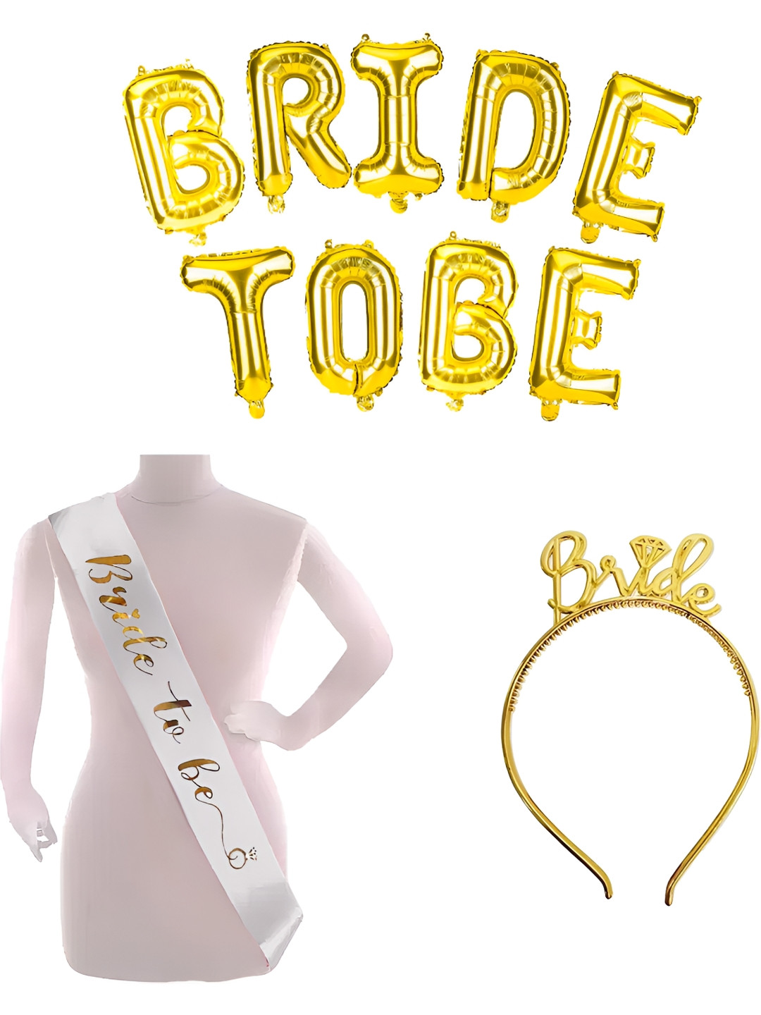 Special You 4-Pcs Yellow Bride to Be DecorationKit