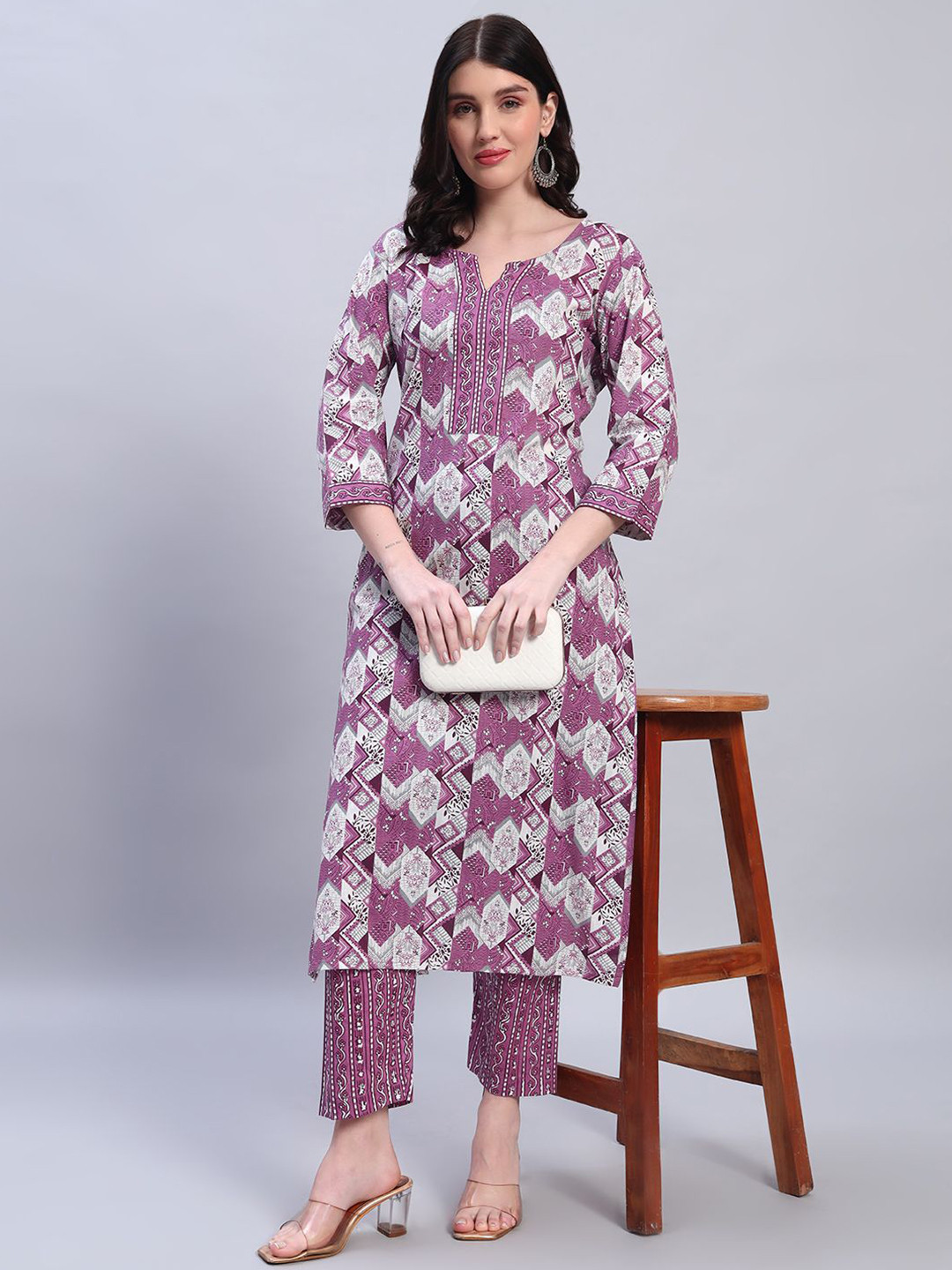 VICITRA Women Ethnic Motifs Printed Daily Straight Kurta