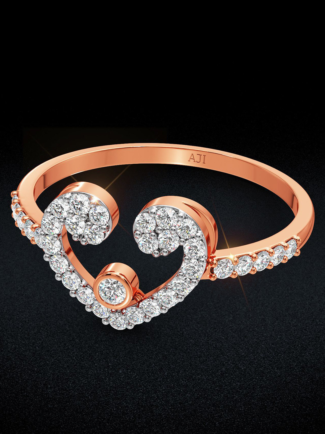 Joyalukkas Vintage Heart Diamond Ring
