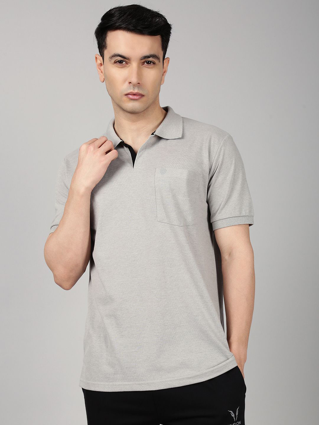 Lux Cozi Men Combed Cotton Polo Collar Lounge T-shirts