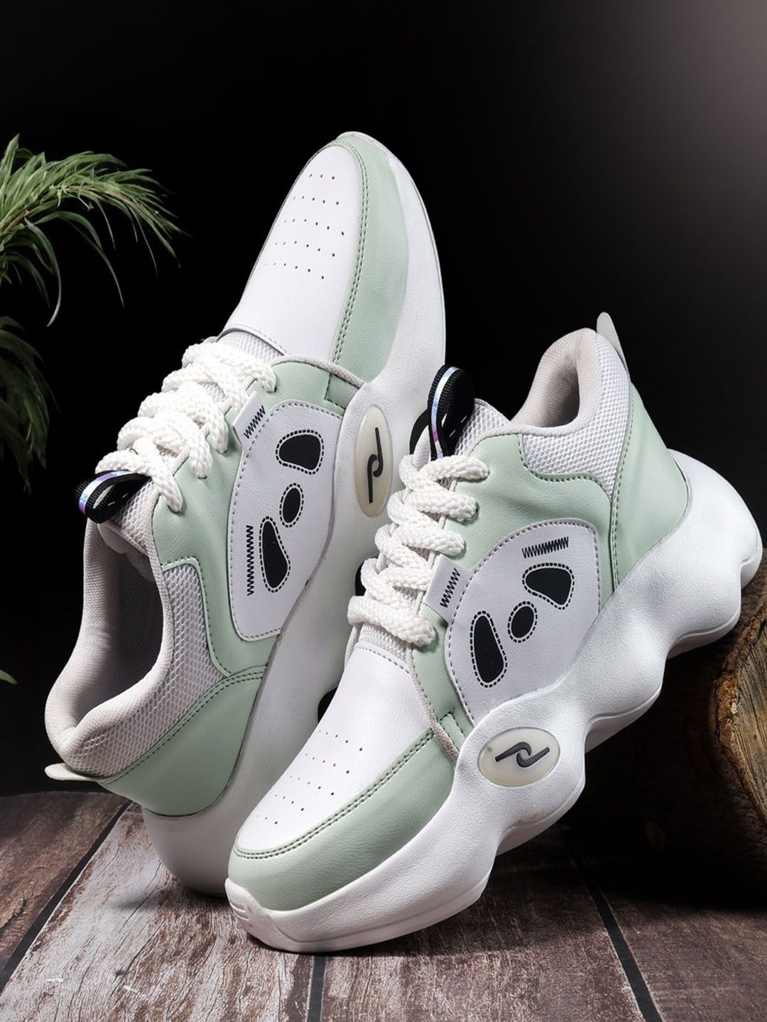 Lutton Women Colourblocked Sneakers With Laser Cuts