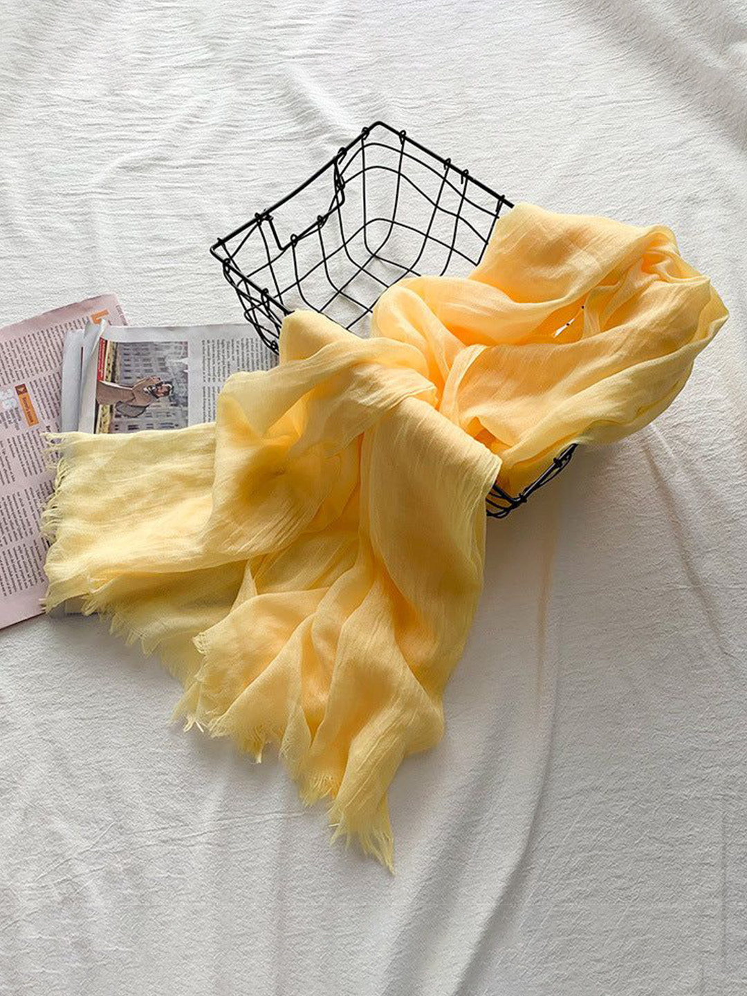 QUECY Women Self Design Woolen Scarf