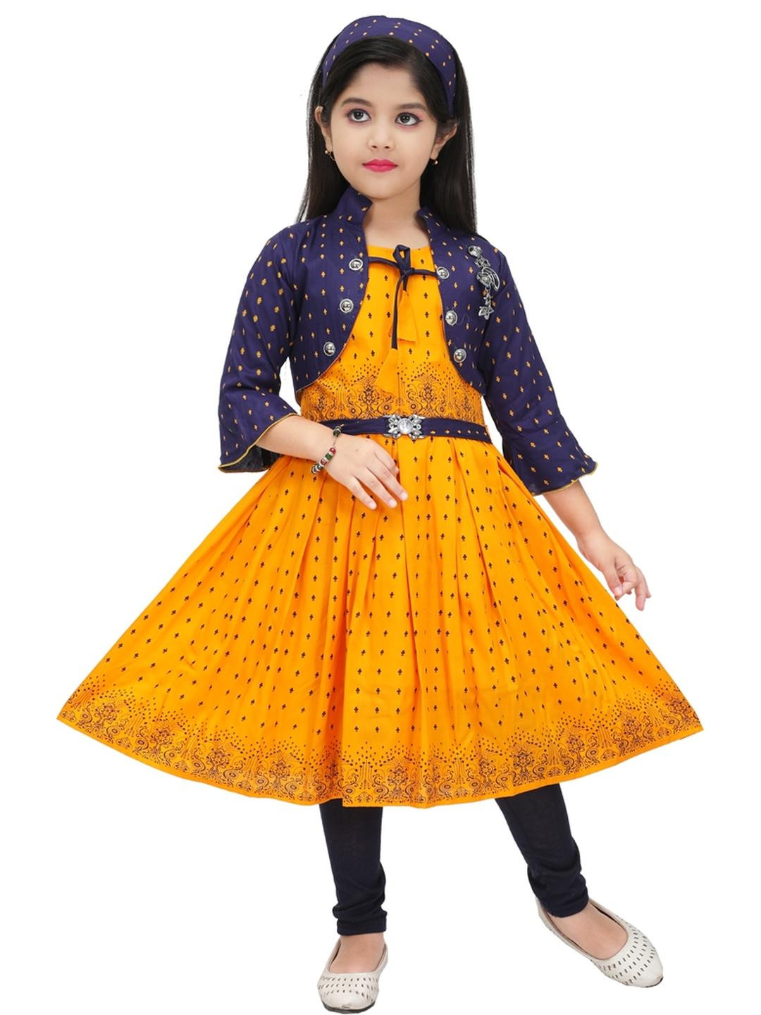 BABY HOME Girls Viscose Rayon Fit and Flare Dresses