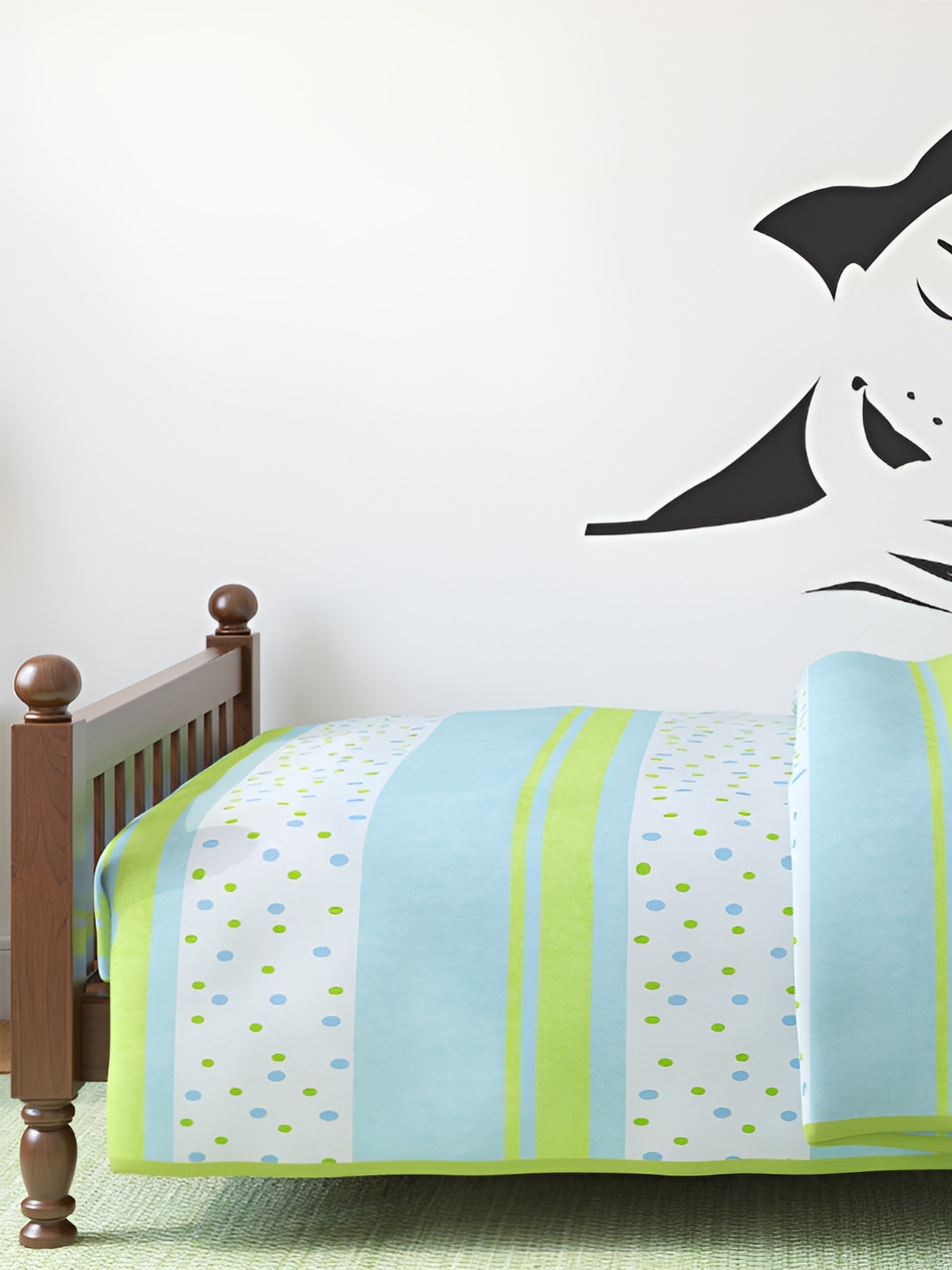 LANSTICK Black Sleep Printed Heat Resistant Wall Sticker