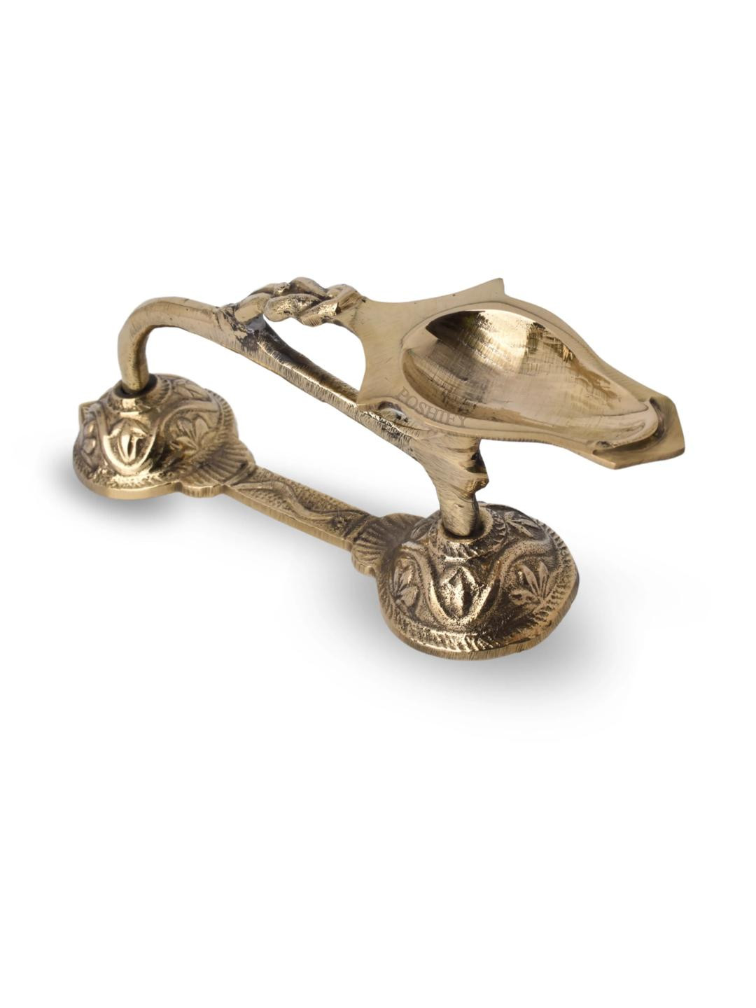 POSHIFY Brass EK Aarti Glow - Brass Diya Holder